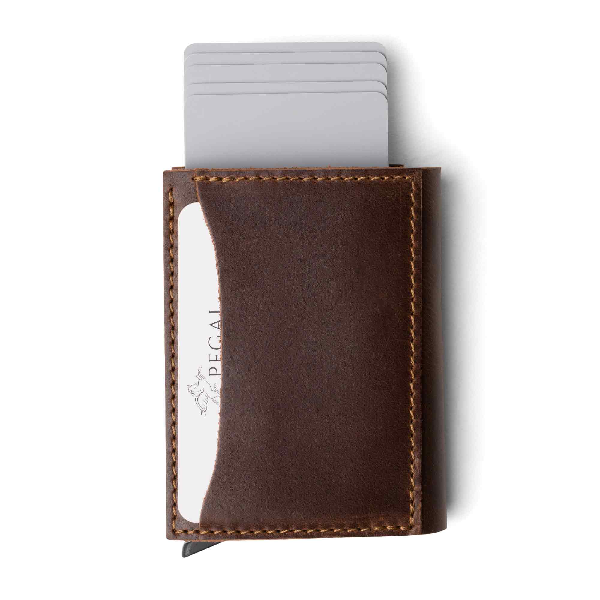 Leather Quick Card Access Trifold Wallet | Antique | Mack - Image 4