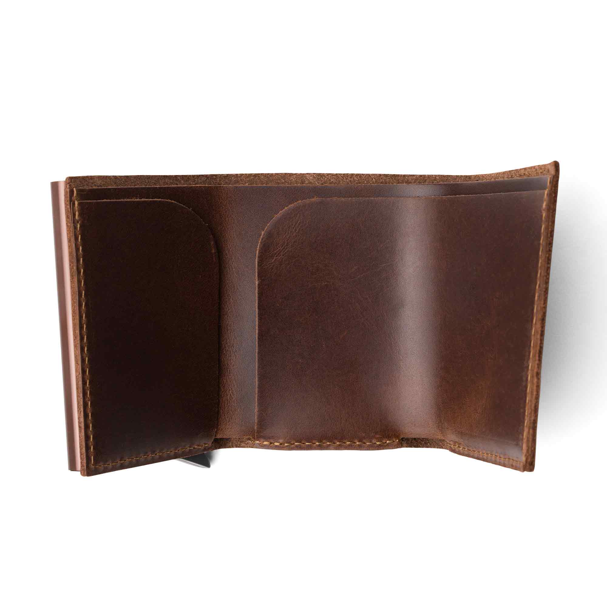 Leather Quick Card Access Trifold Wallet | Antique | Mack - Image 5