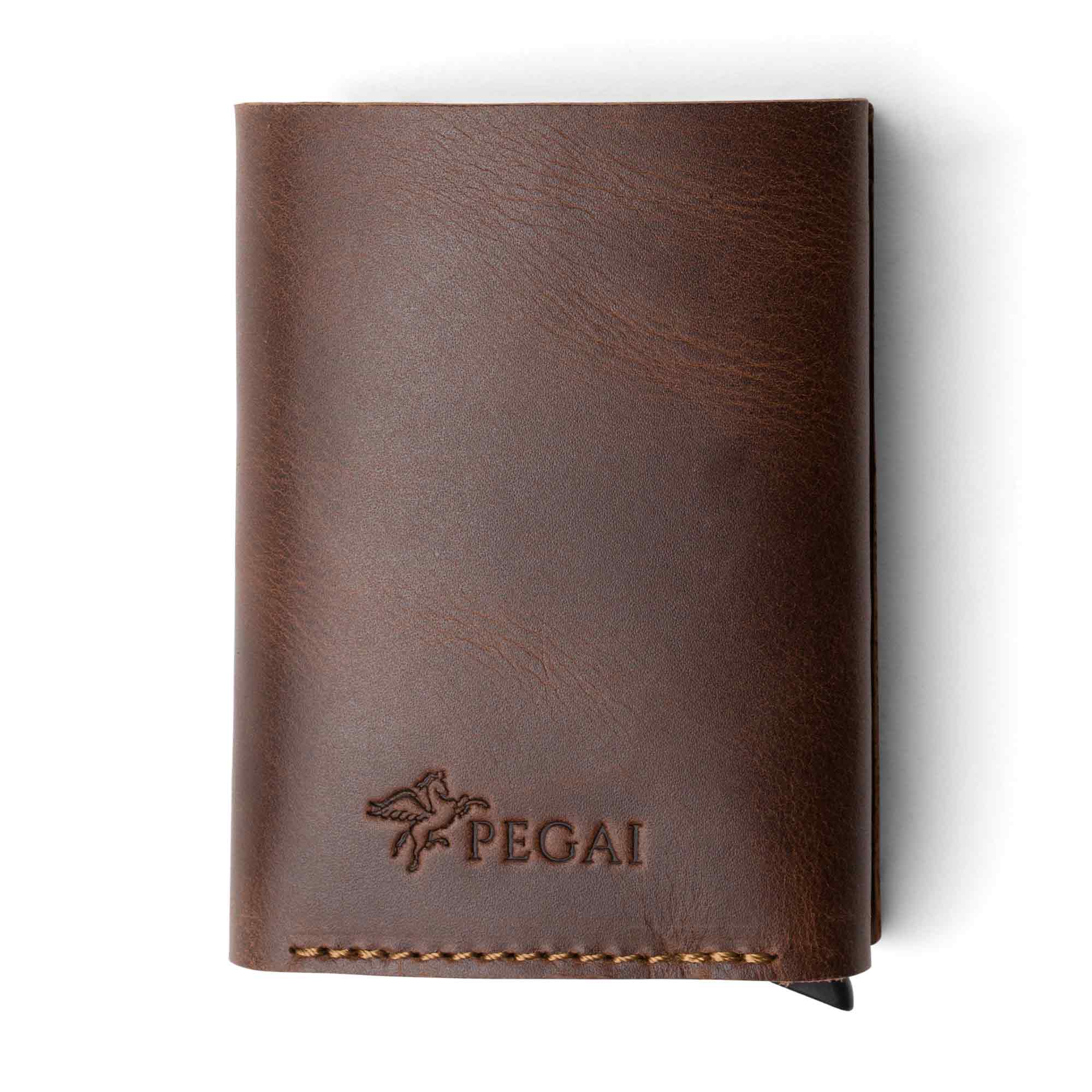 Leather Quick Card Access Trifold Wallet | Antique | Mack - Image 6