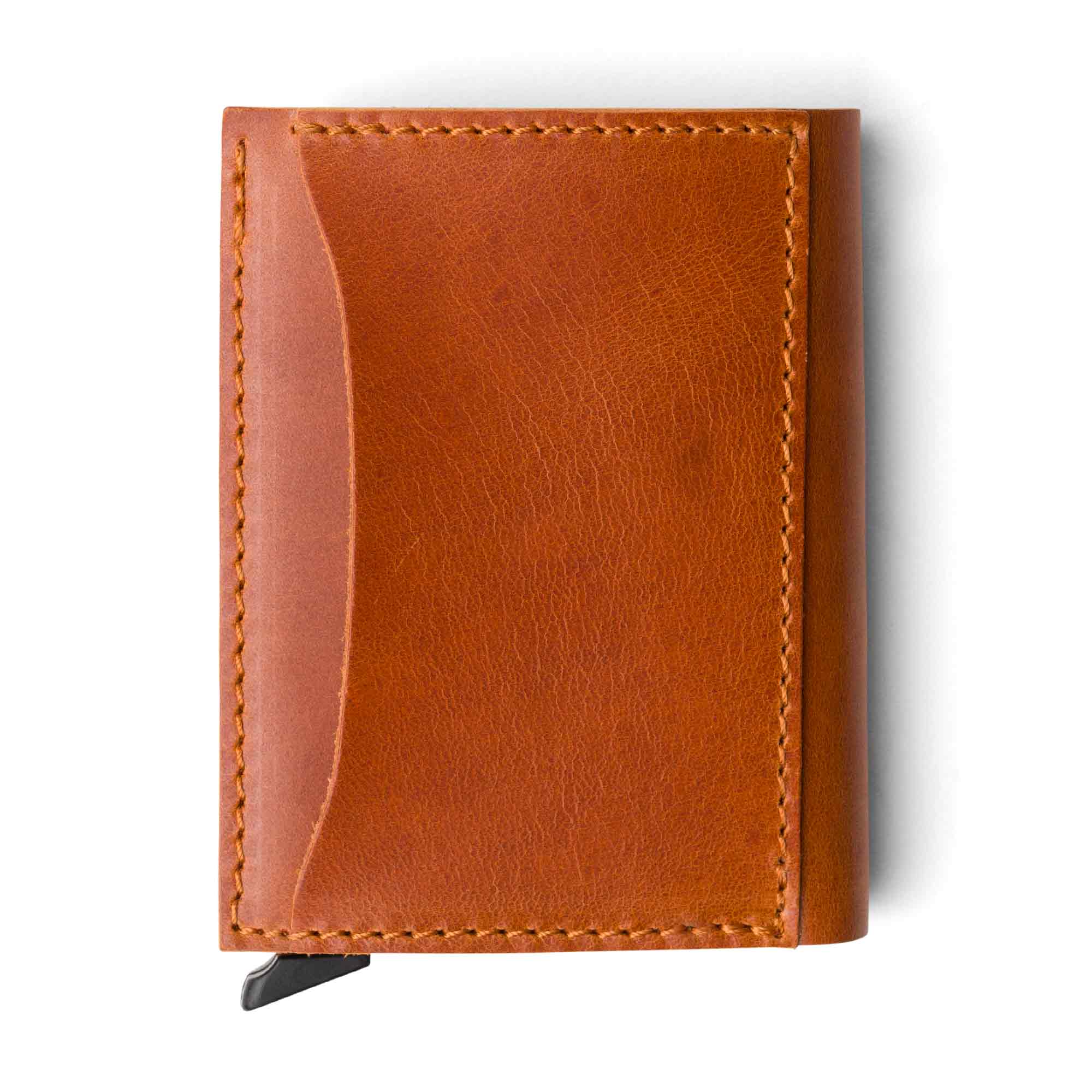 Leather Quick Card Access Trifold Wallet | Whiskey | Mack - Image 3