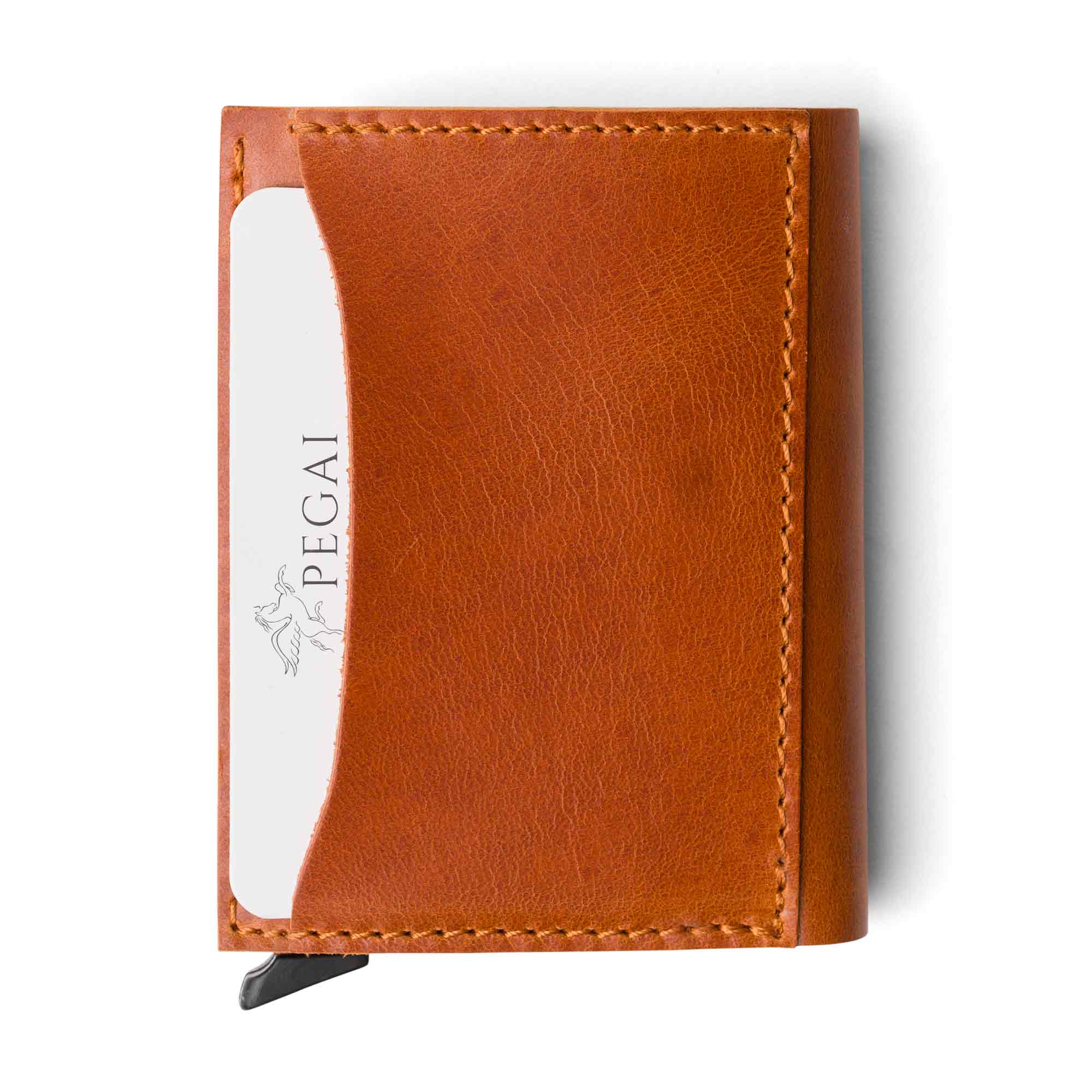 Leather Quick Card Access Trifold Wallet | Whiskey | Mack - Image 4