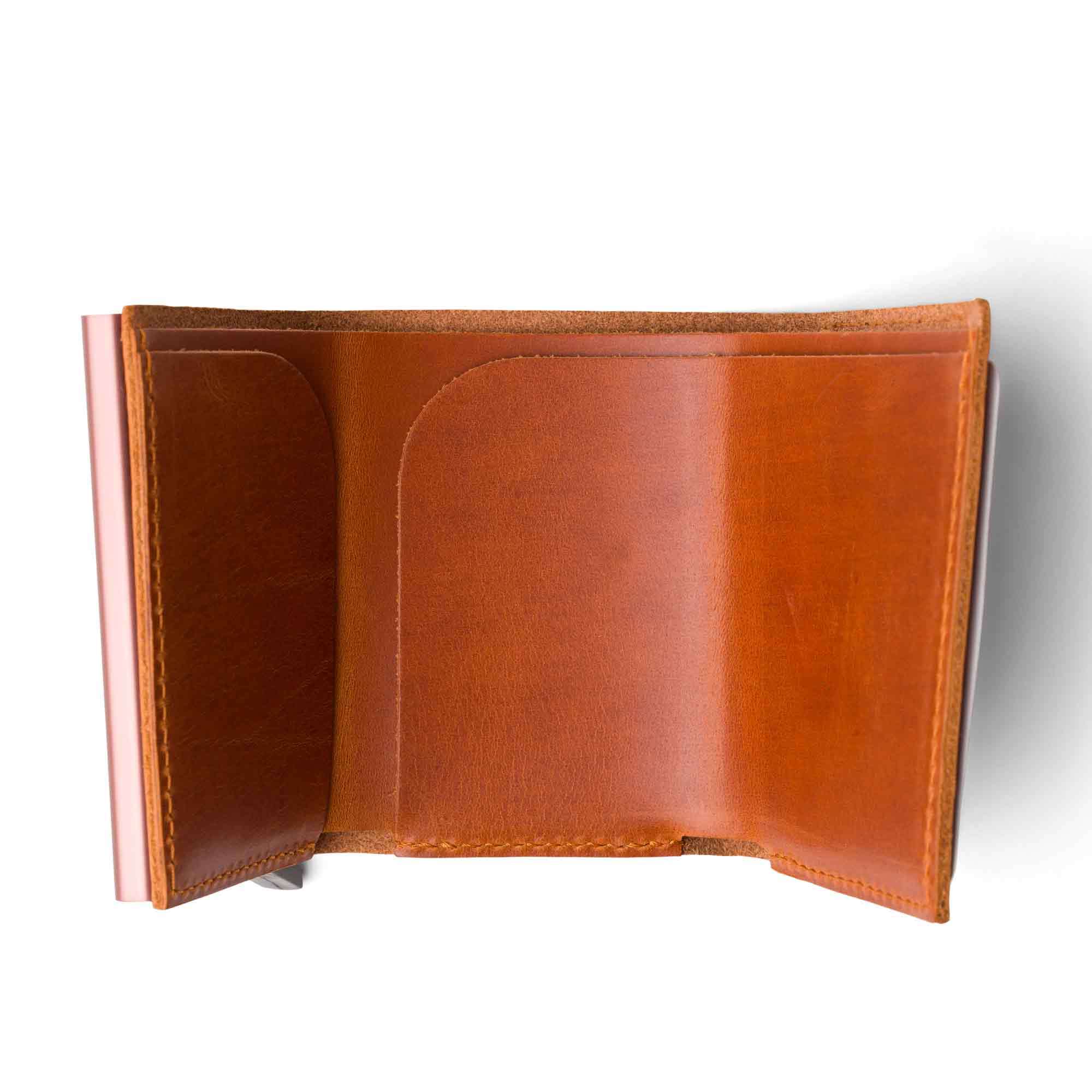 Leather Quick Card Access Trifold Wallet | Whiskey | Mack - Image 6
