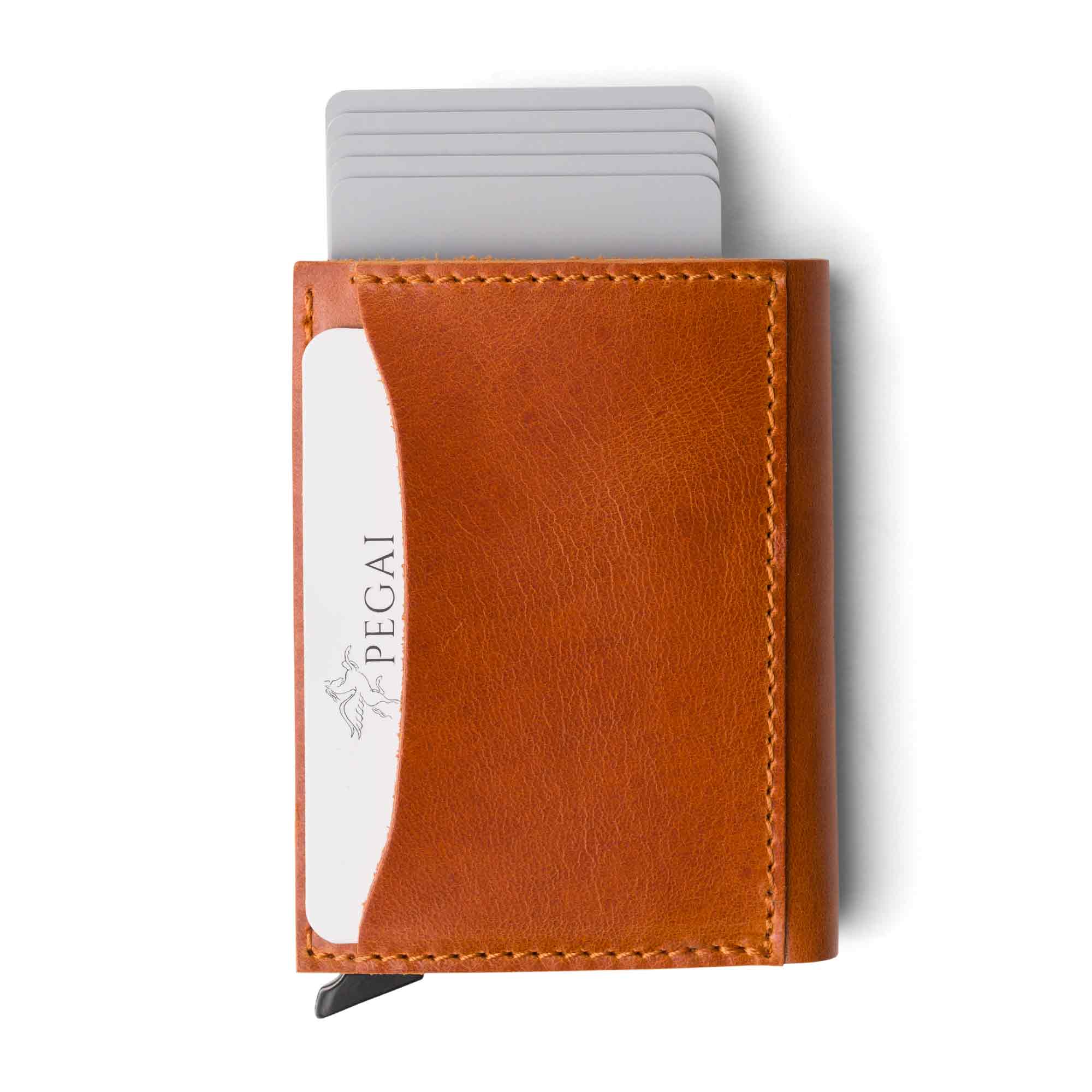 Leather Quick Card Access Trifold Wallet | Whiskey | Mack - Image 7