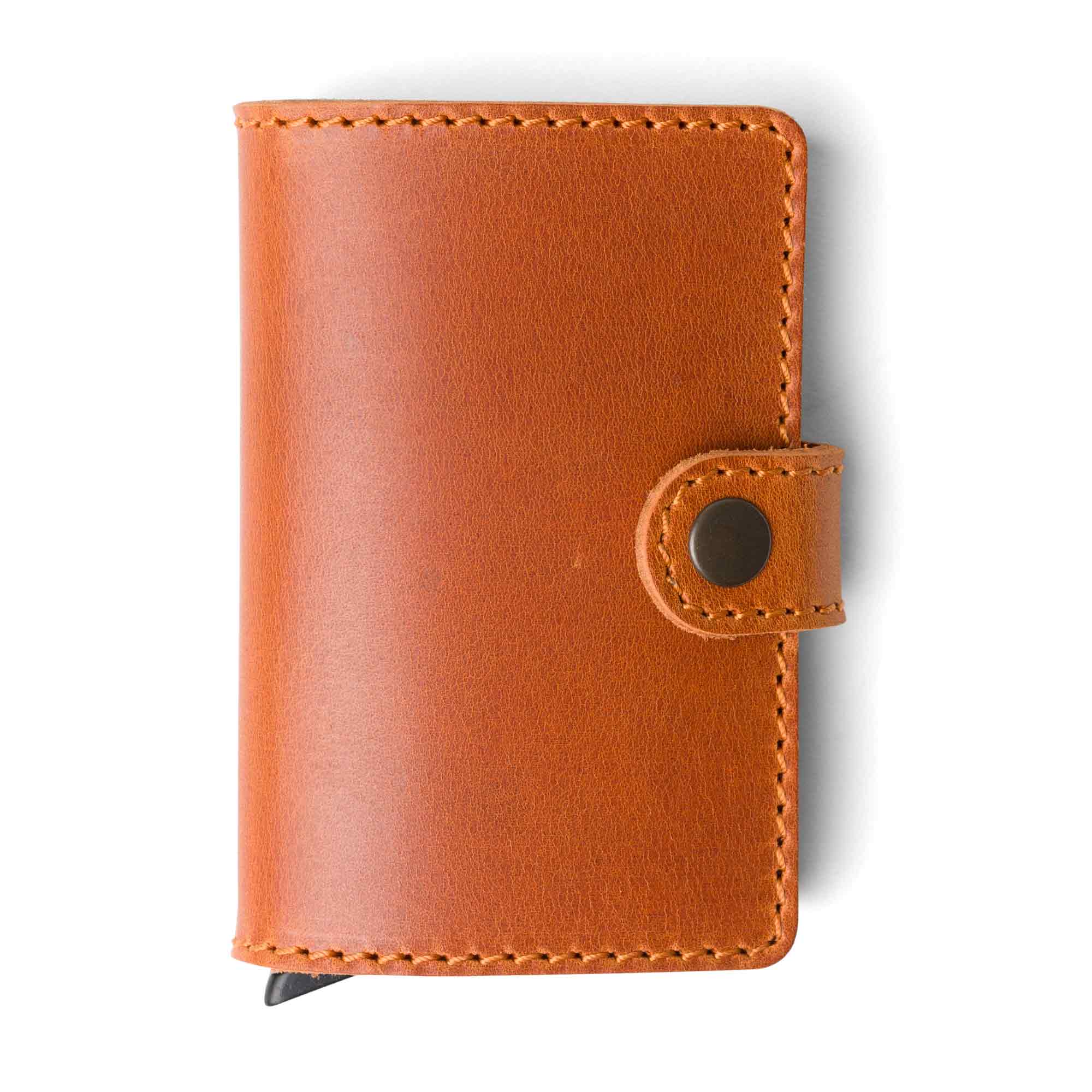 Leather Quick Card Access Wallet | Whiskey | Agustine - Image 2