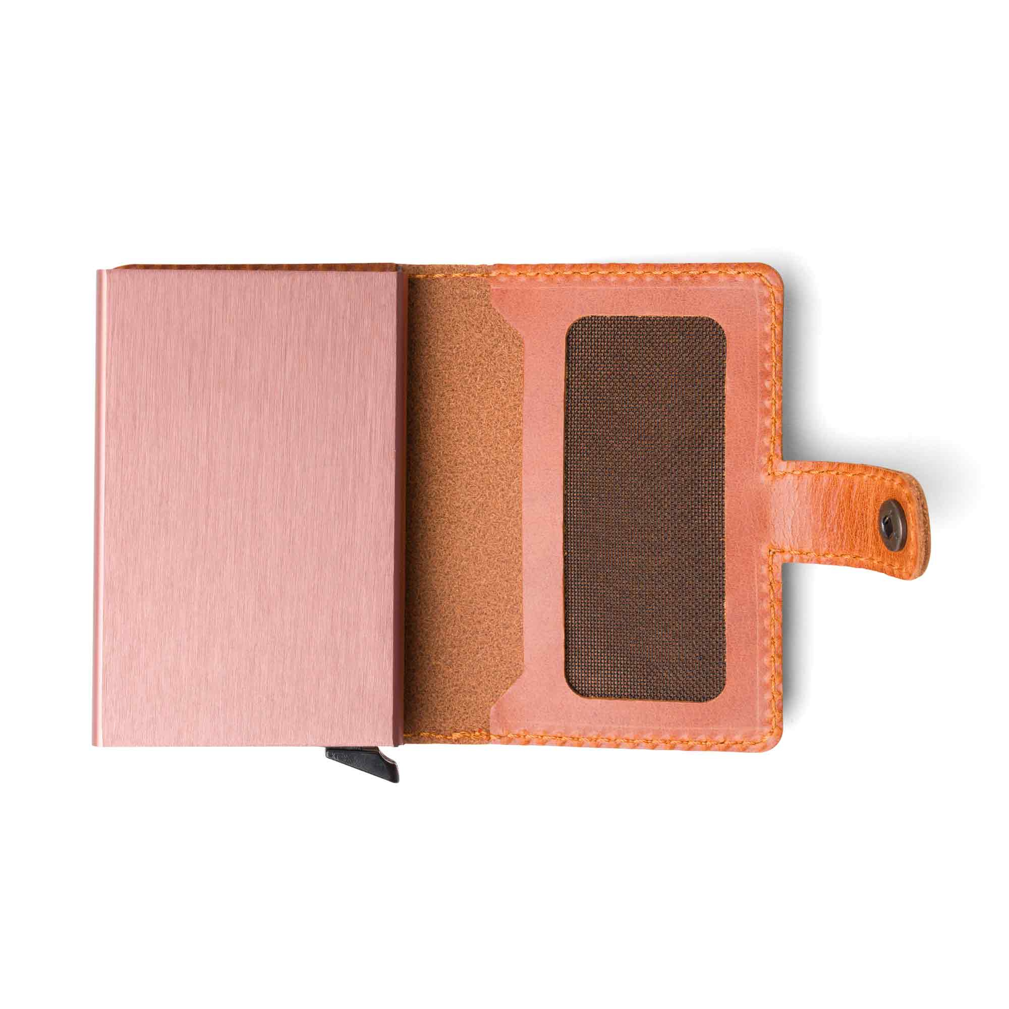 Leather Quick Card Access Wallet | Whiskey | Agustine - Image 3