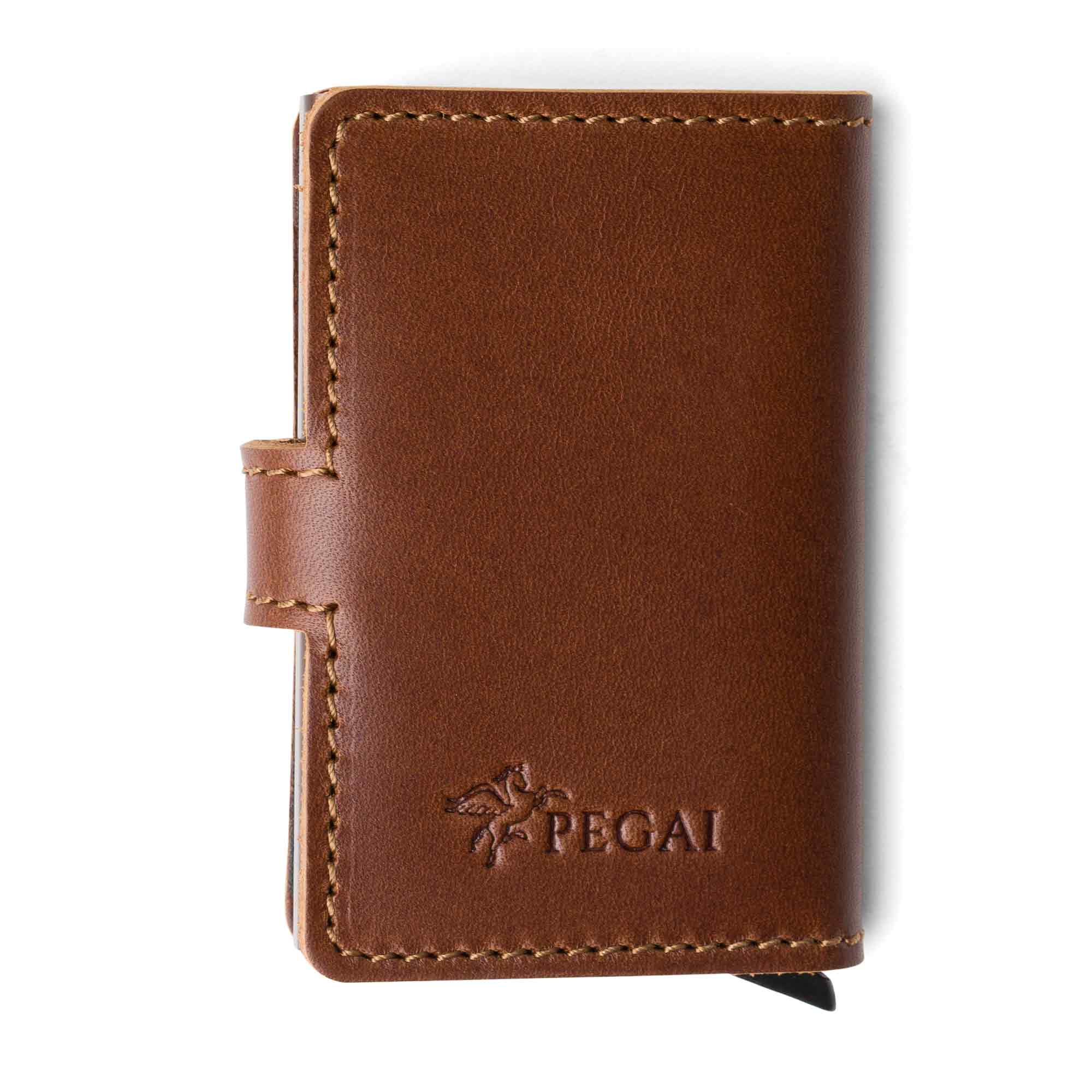 Leather Quick Card Access Wallet | Rum Brown | Agustine
