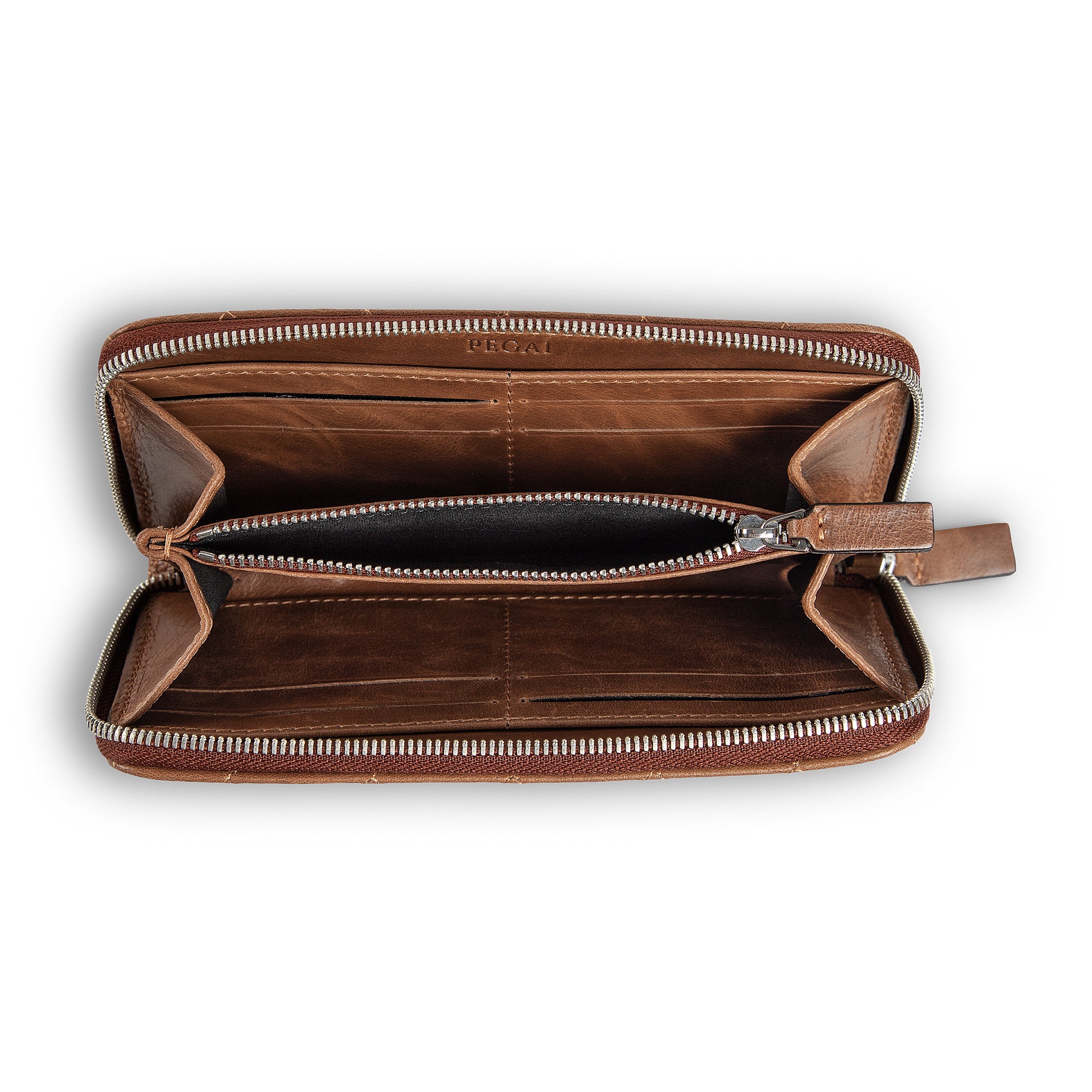 Leather Quilted Women's Wallet | Tobacco Brown | Sherry - Image 3