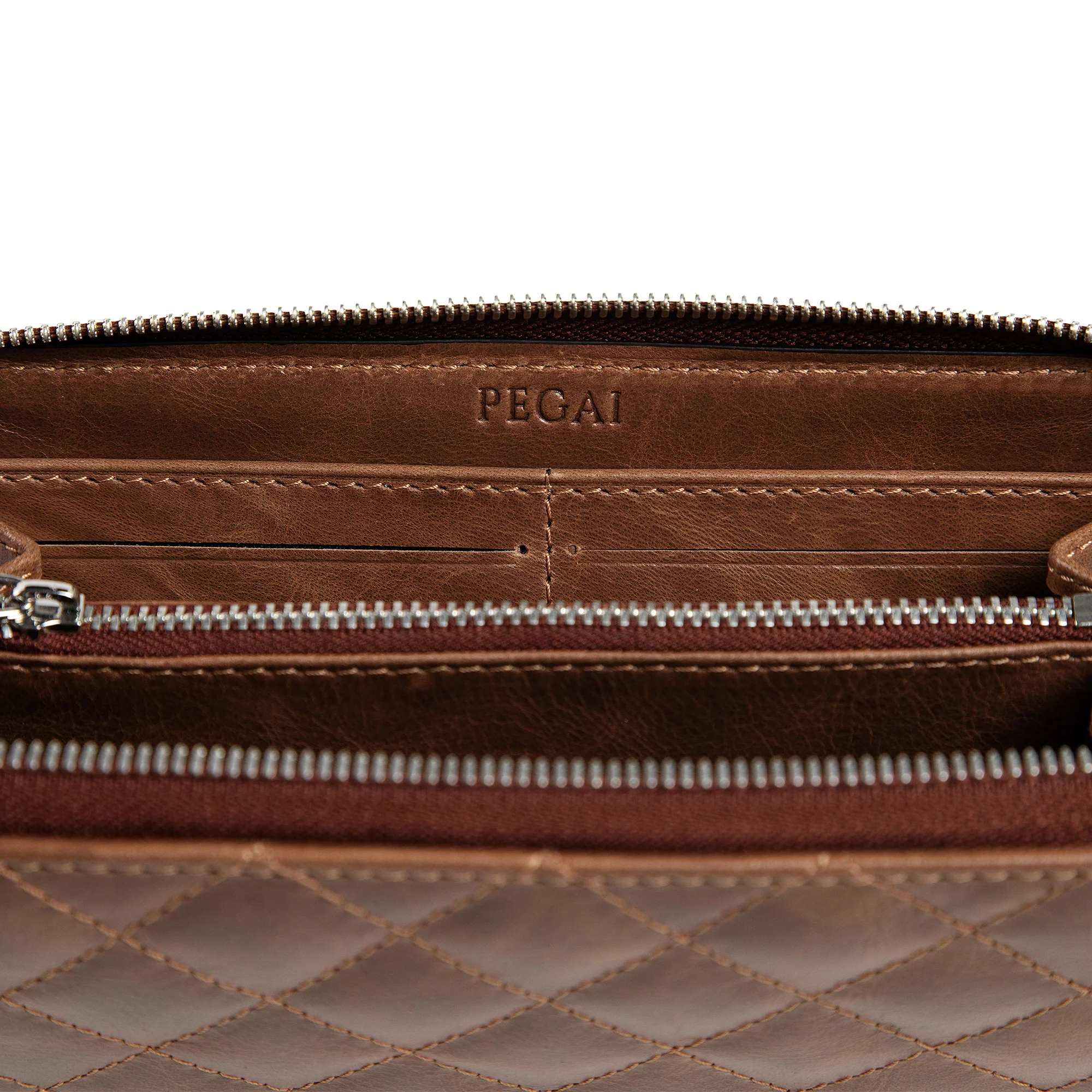 Leather Quilted Women's Wallet | Tobacco Brown | Sherry - Image 5