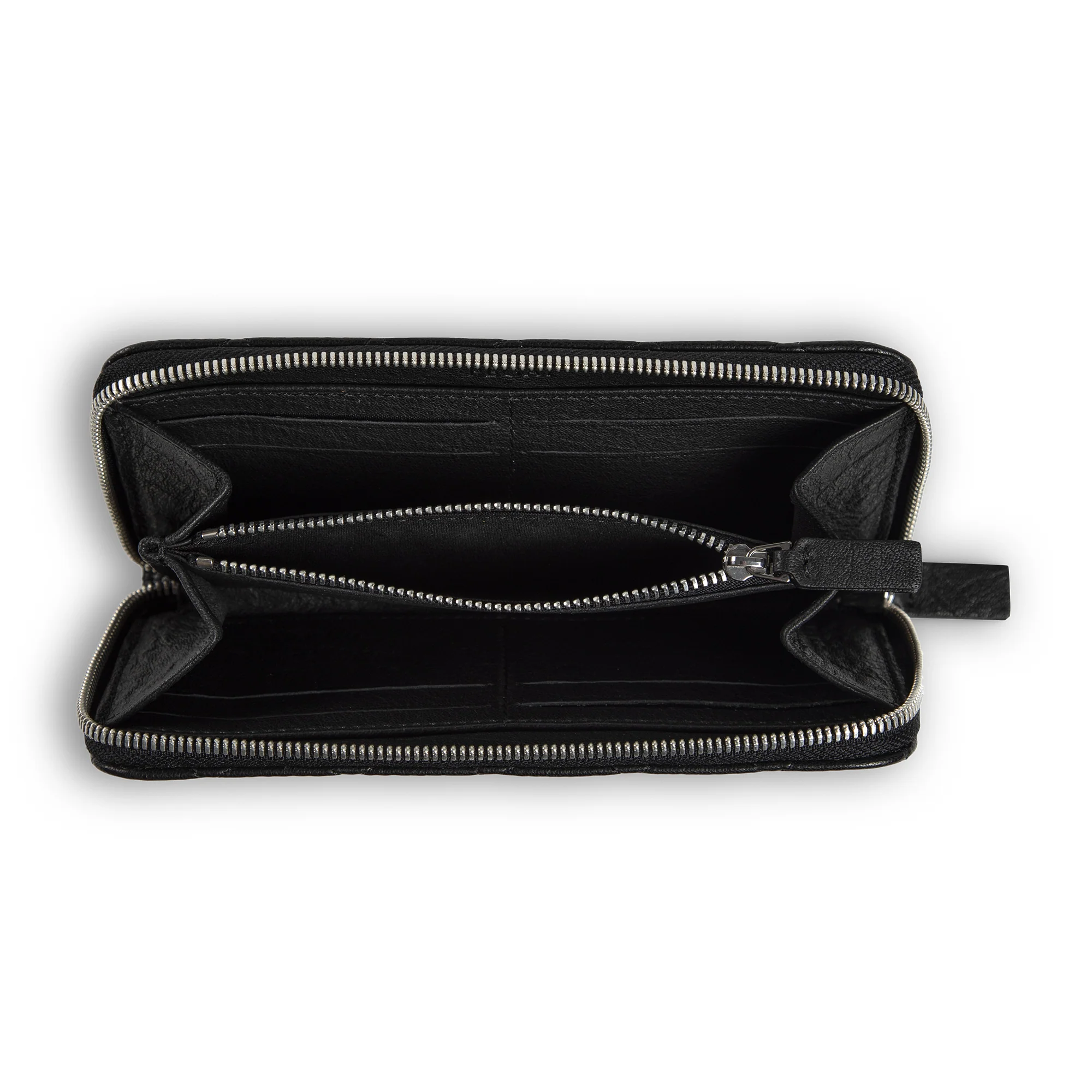Leather Quilted Women's Wallet | Nicon Black | Sherry - Image 3