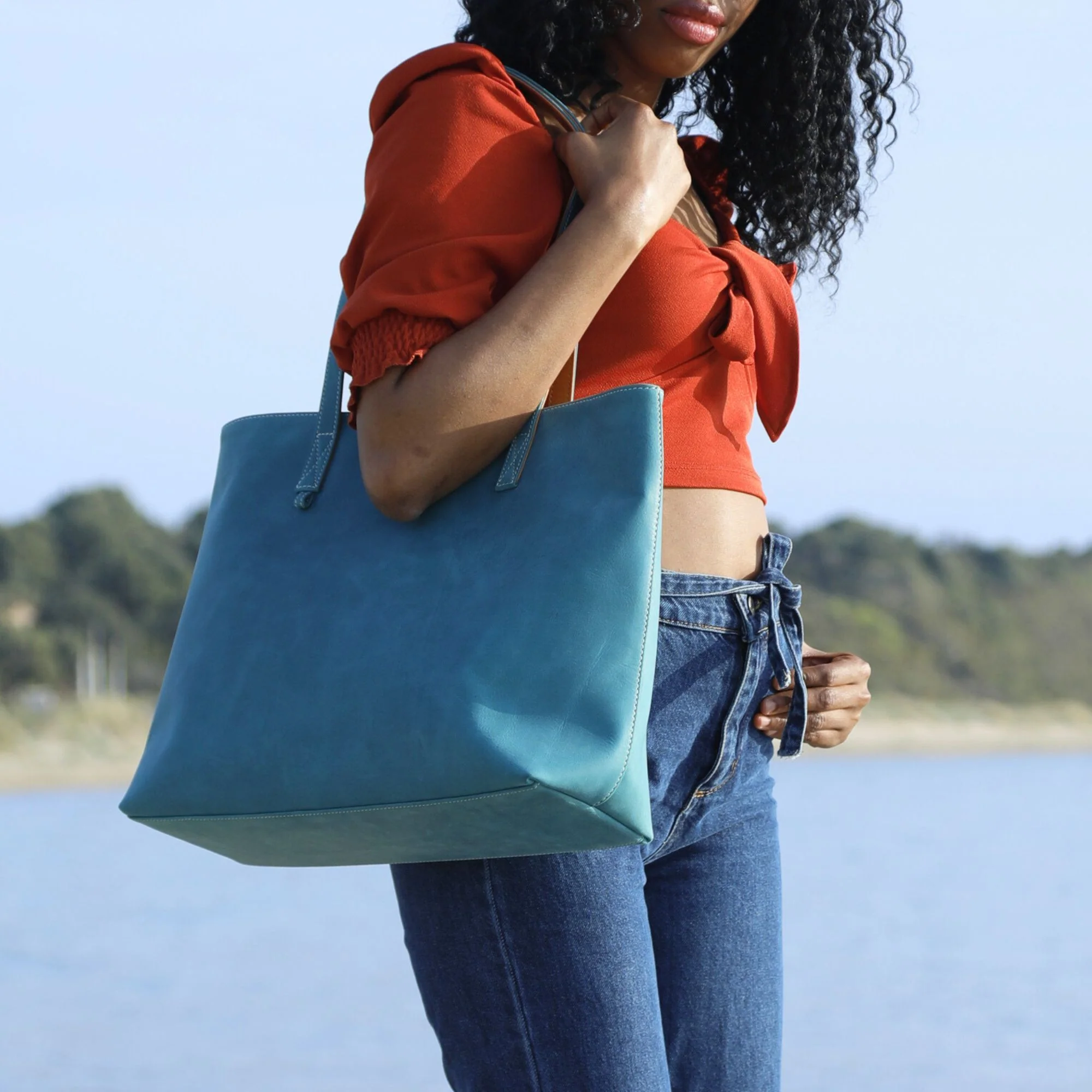 Leather Tote | Sharon | Tan - Image 6