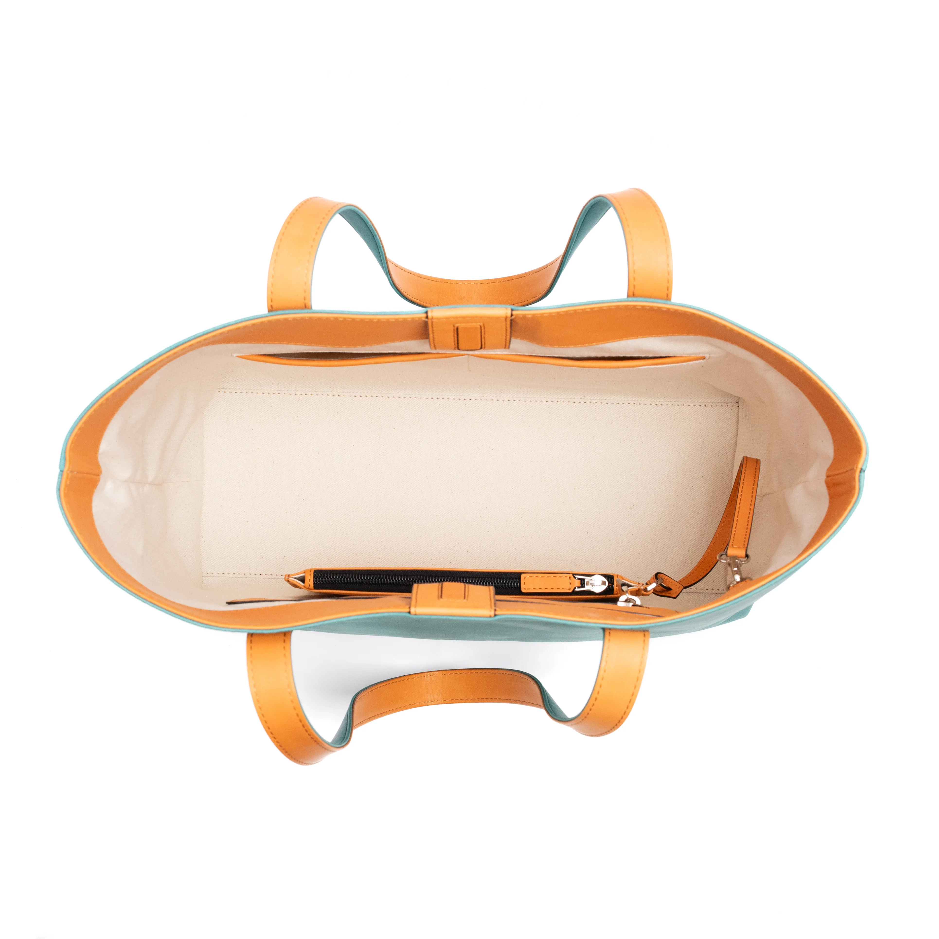 Leather Tote | Sharon | Turquoise - Image 4