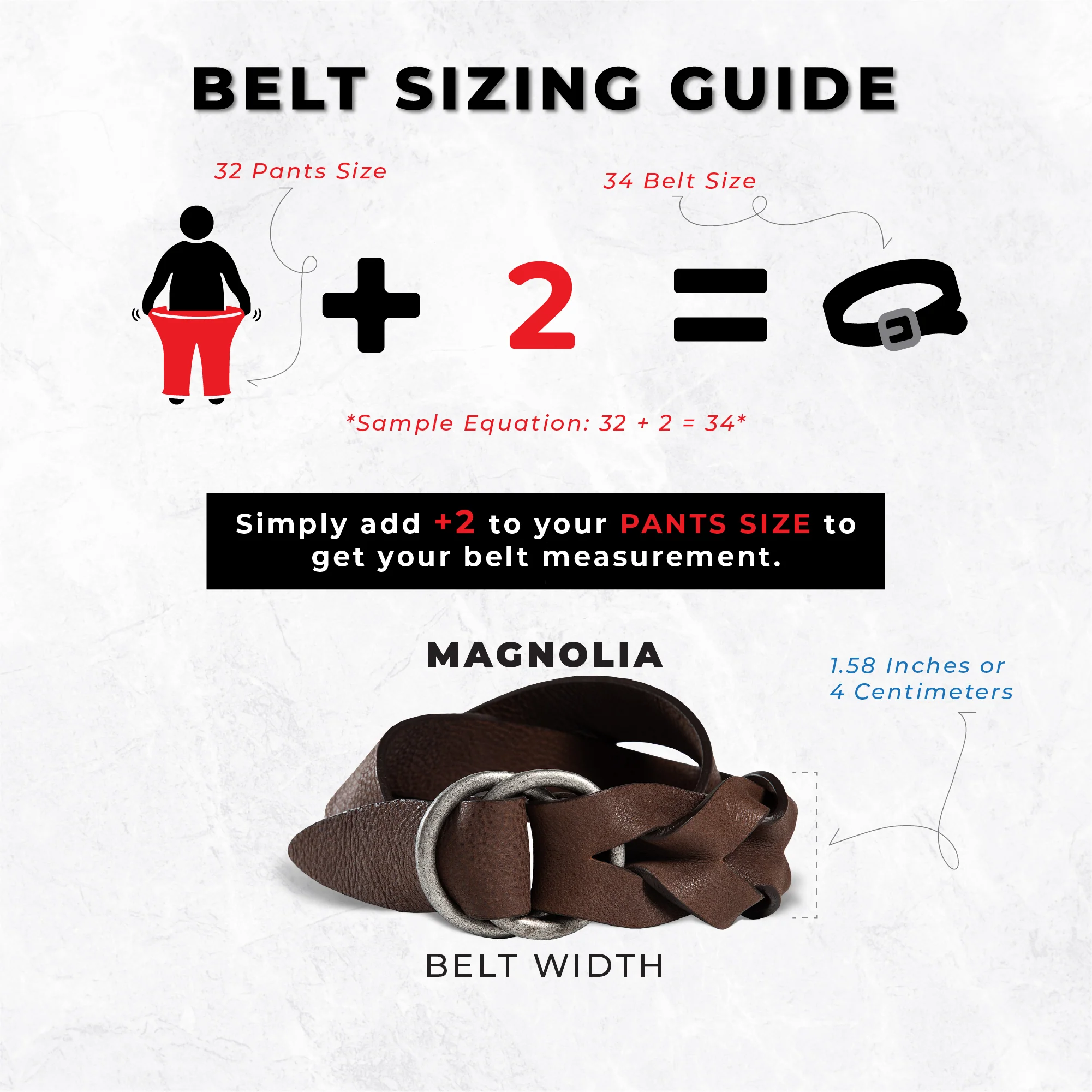Womens Leather Belt | Magnolia | Black - Image 2