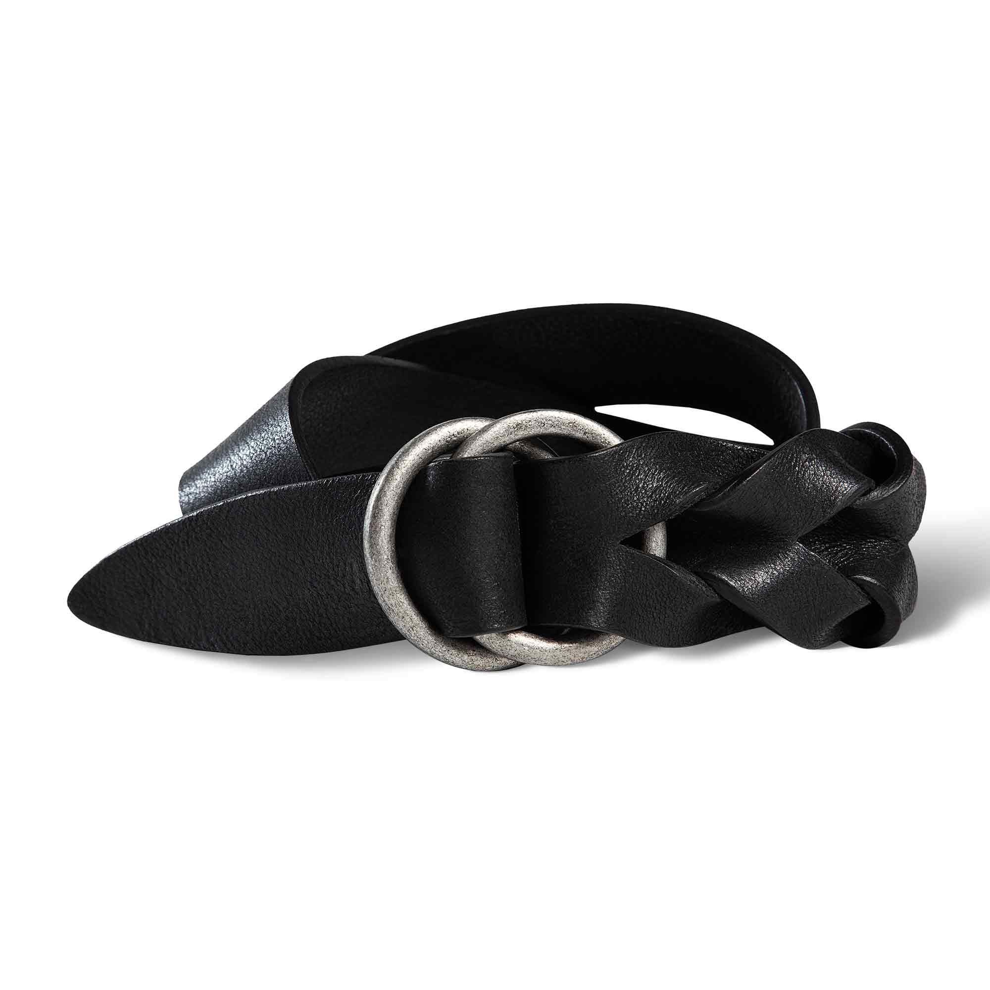 Womens Leather Belt | Magnolia | Black - Image 3