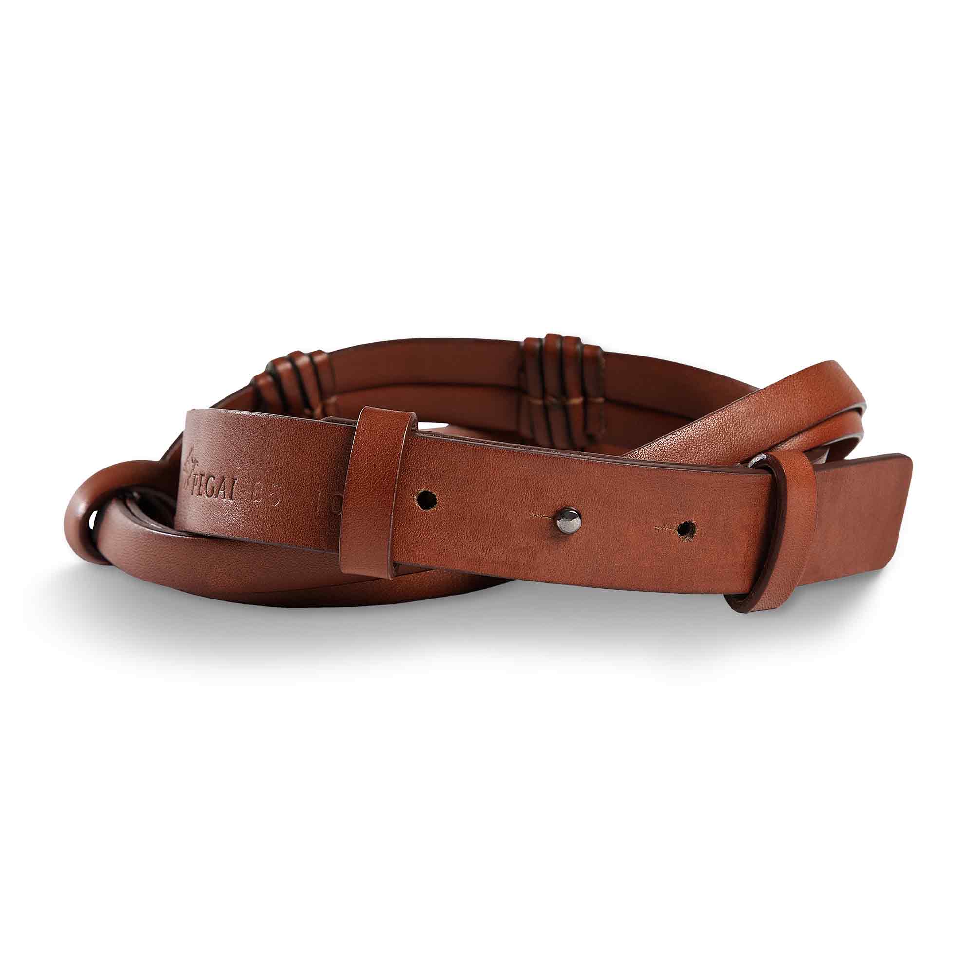 Womens Leather Belt | Margaret | Brown - Image 3