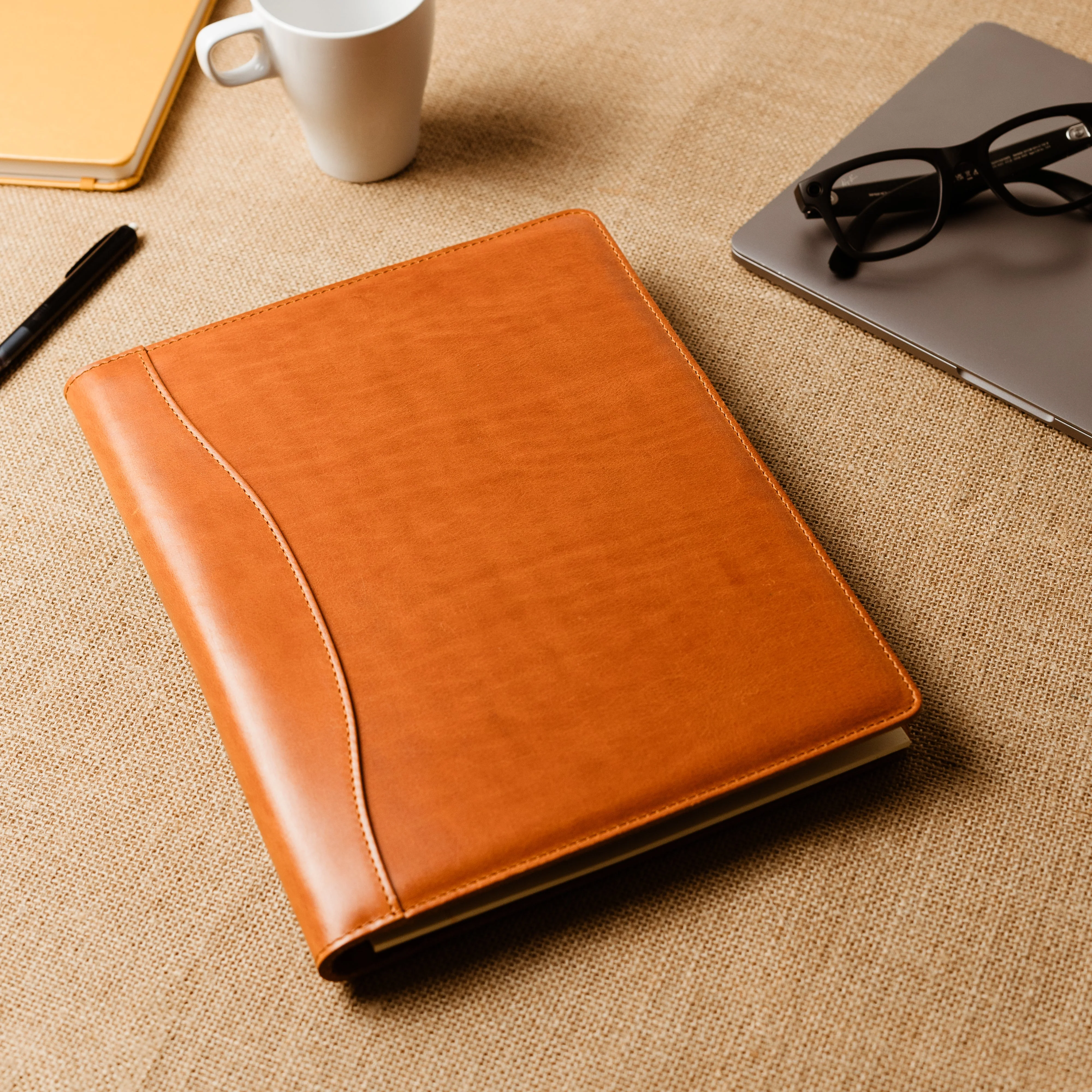 Marshall Leather Legal Padfolio | Whiskey Cognac - Image 3