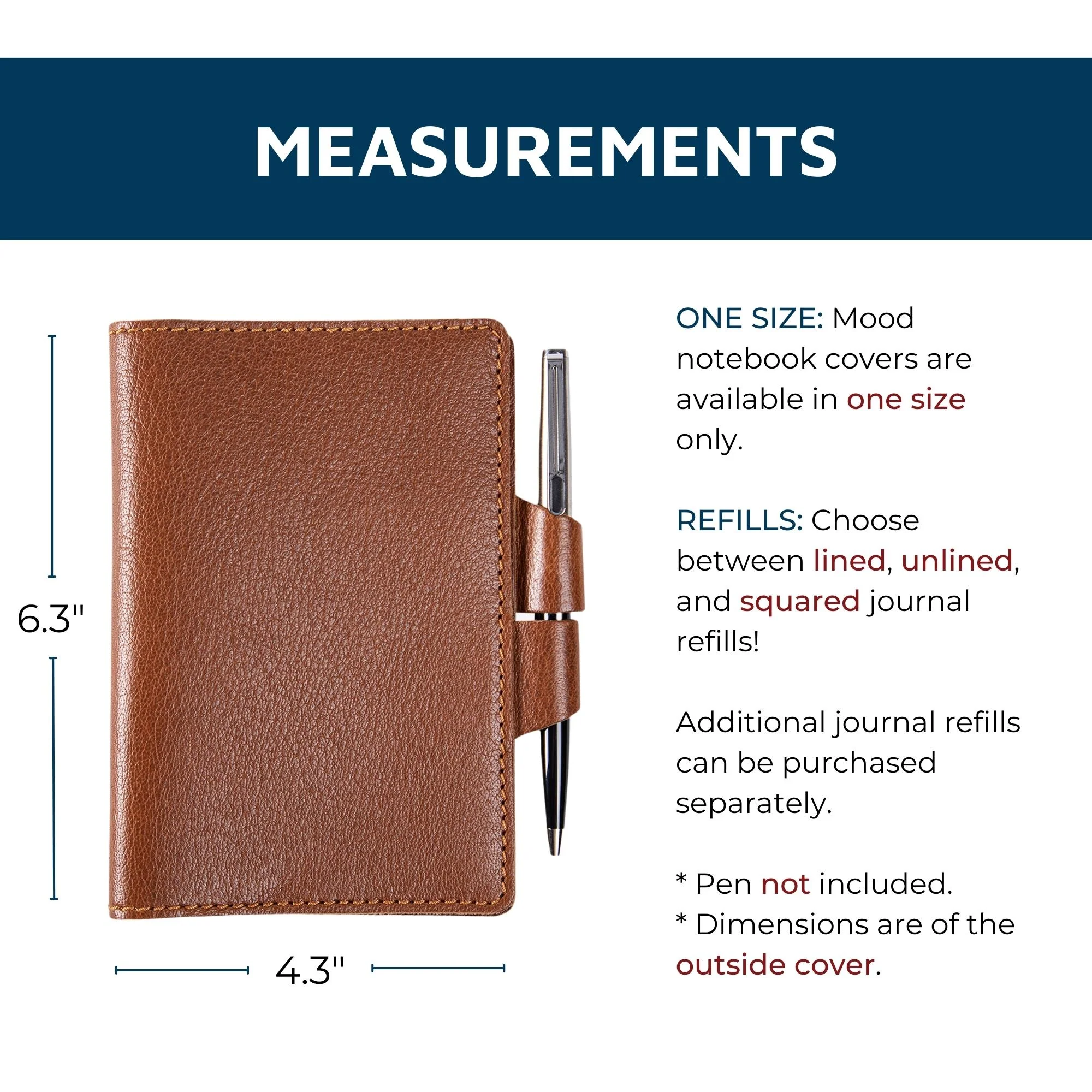 Mood | Leather Notebook Cover | Phokoin Brown - Image 4