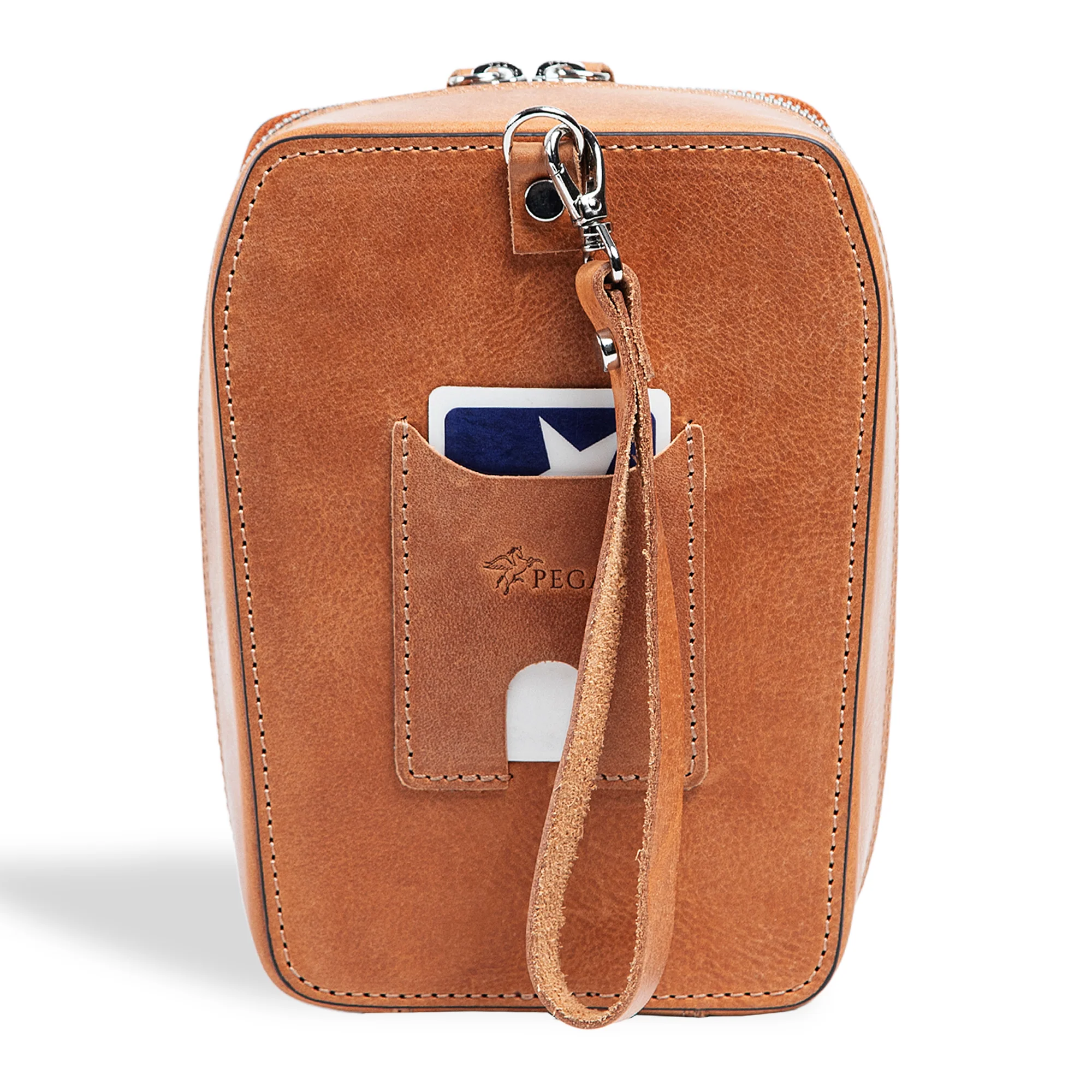 Pax | Italian Leather Clutch Bag | Light Brown - Image 6