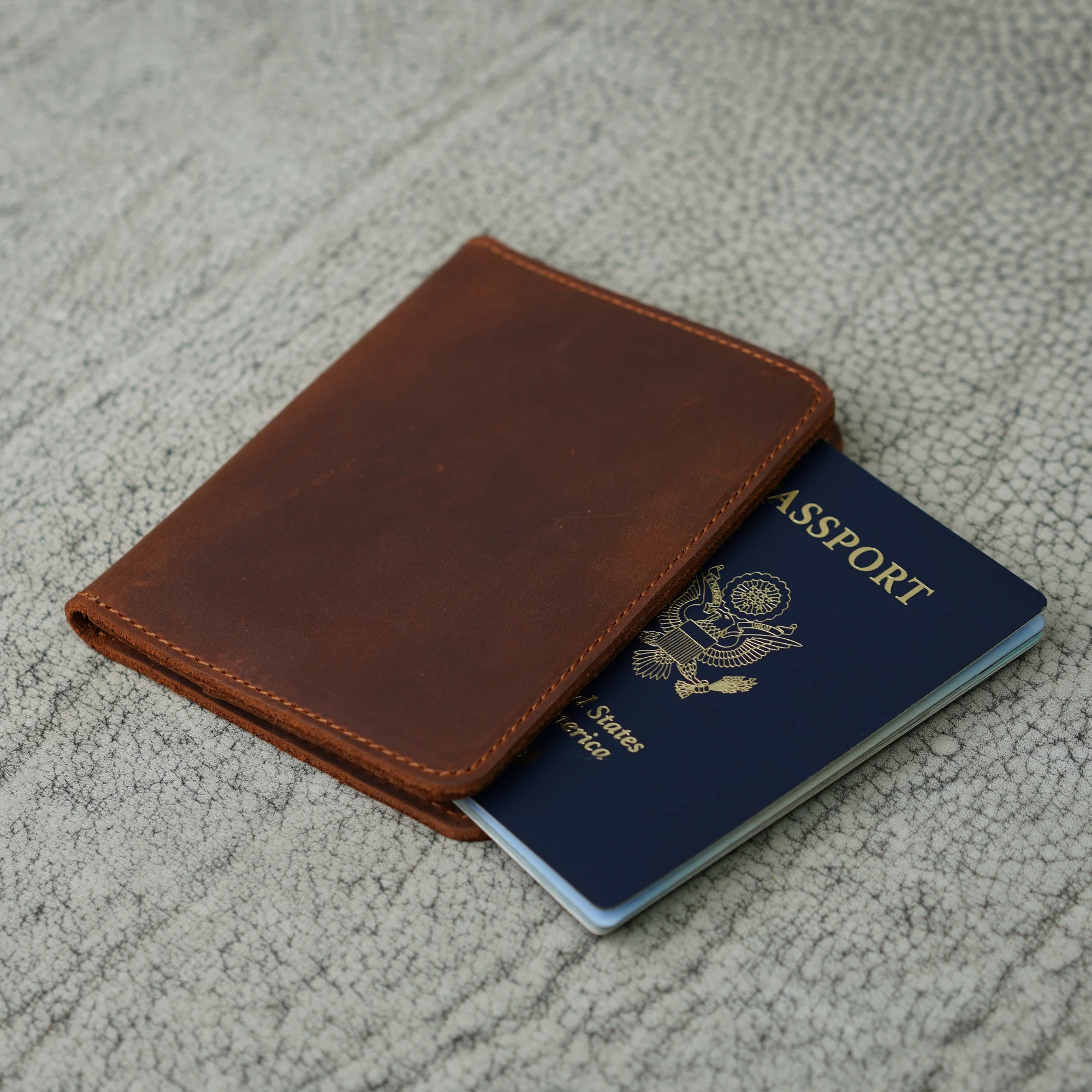 Pike Leather Passport Wallet | Mahogany Brown - Image 2