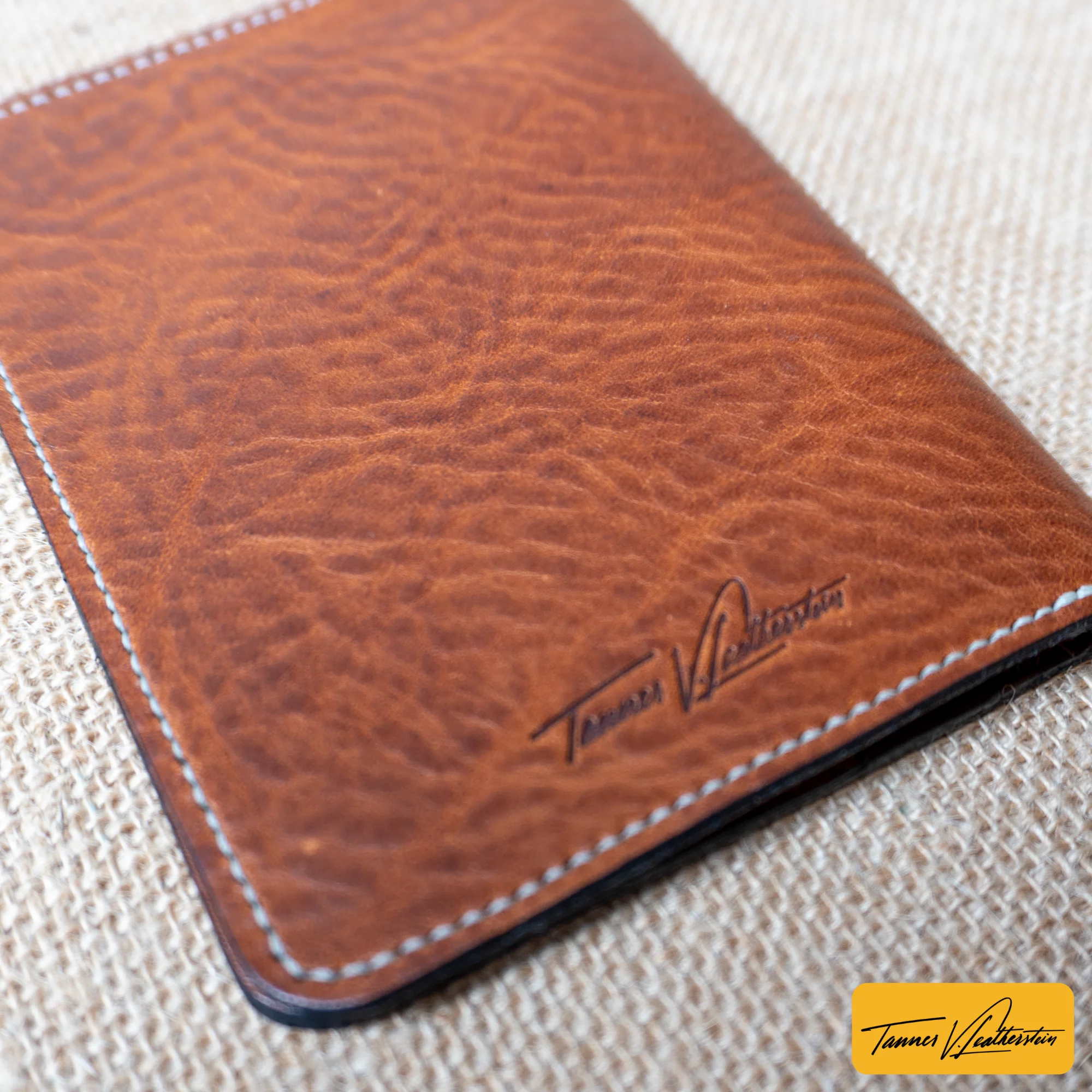 Pike Leather Passport Wallet | Vegtan Missouri Brown - Image 3