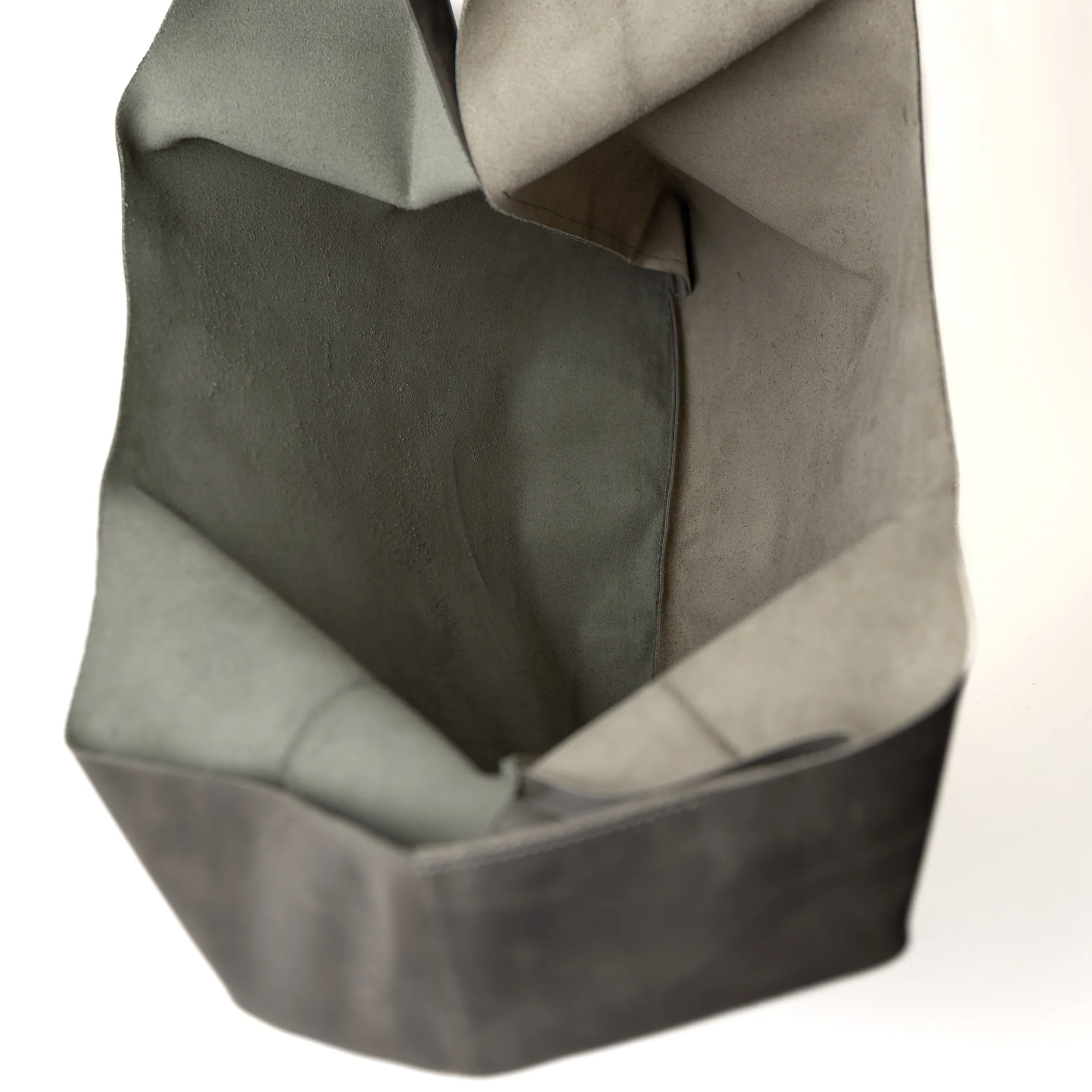 Poşet Leather Grocery Bag | Gray - Image 3