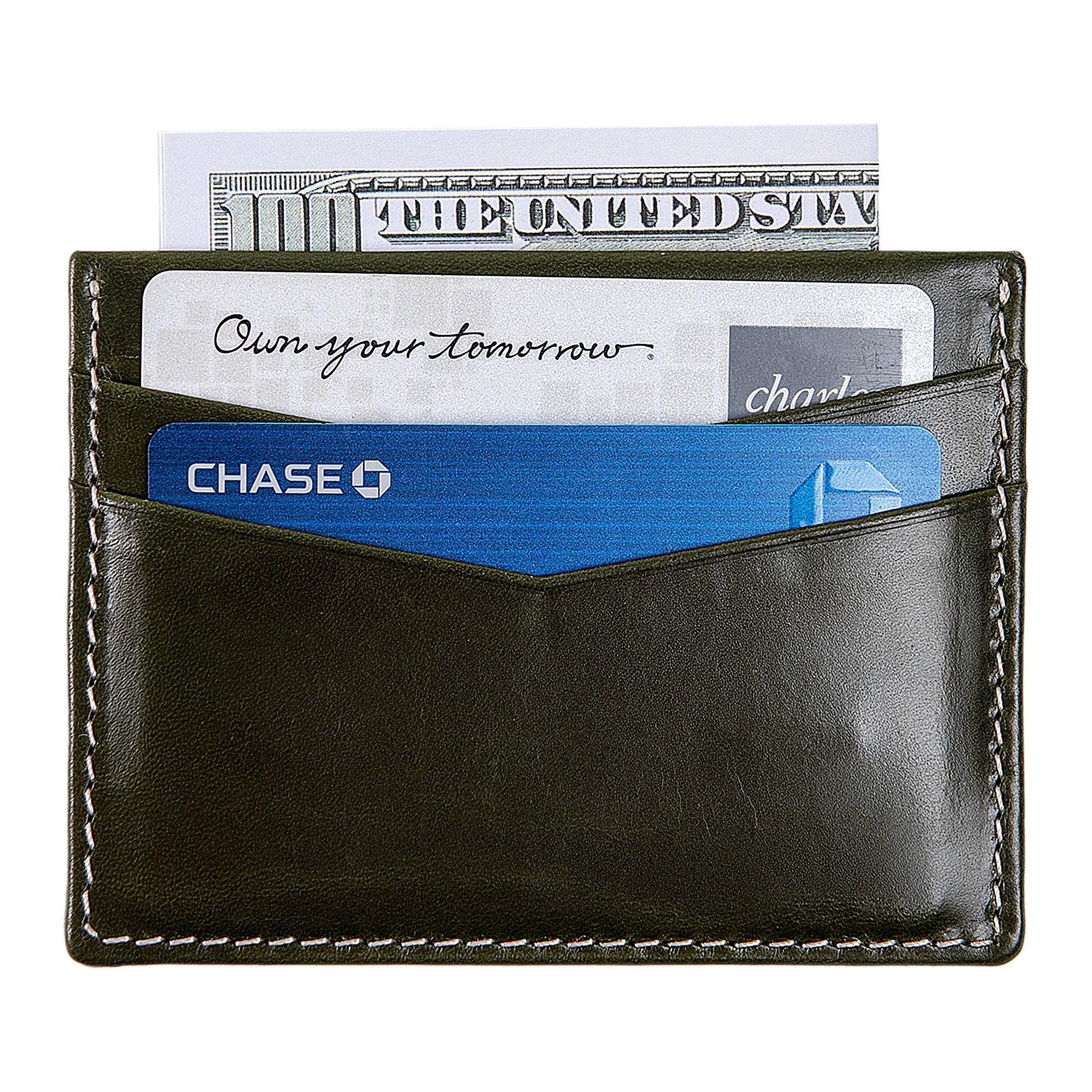 Ricky | Italian Leather Card Holder | Algea Green - Image 5