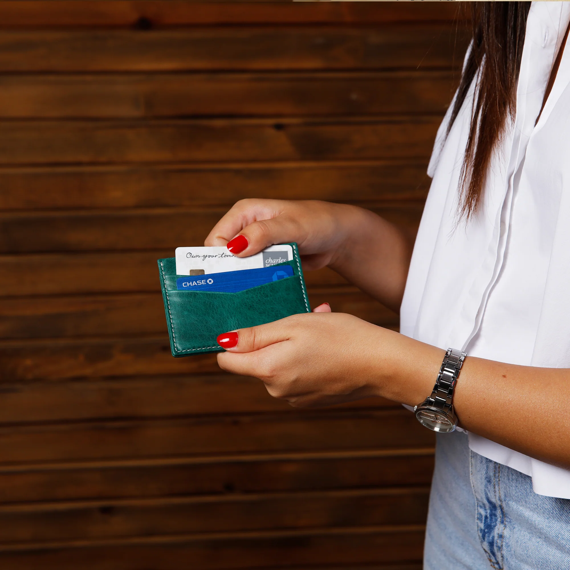Ricky | Italian Leather Card Holder | Green - Image 3