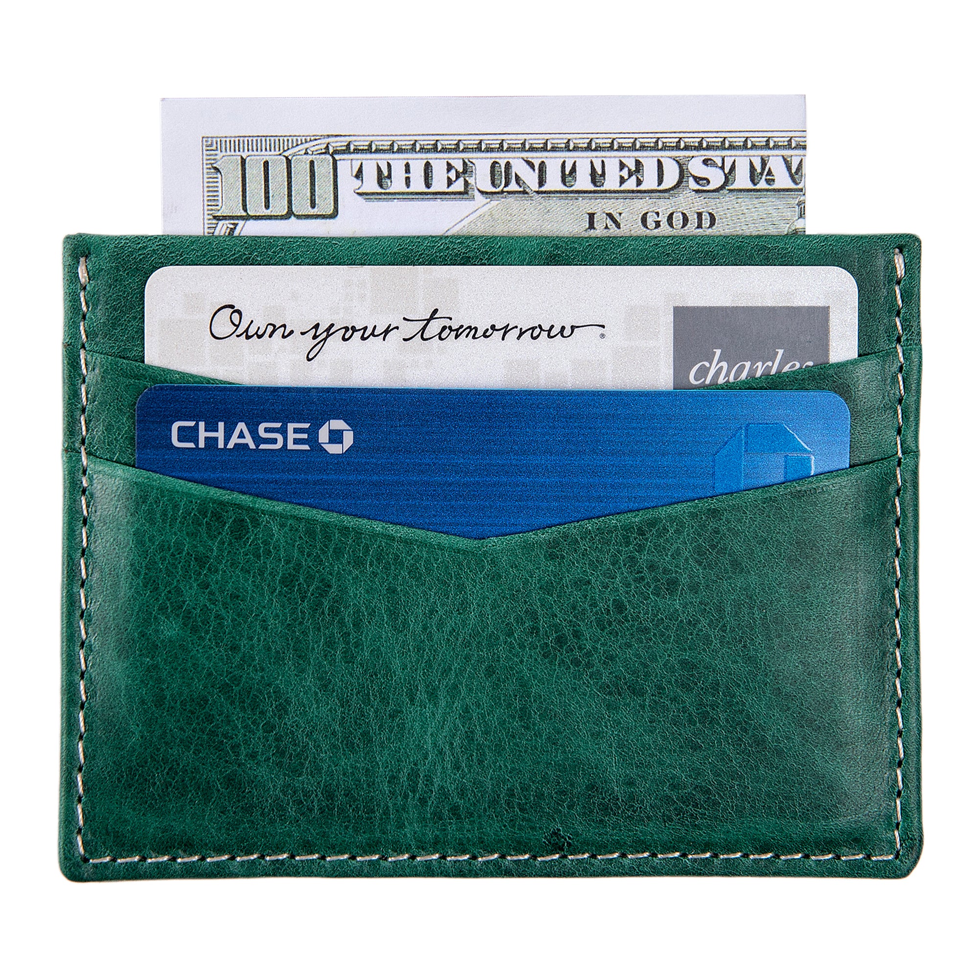 Ricky | Italian Leather Card Holder | Green - Image 5