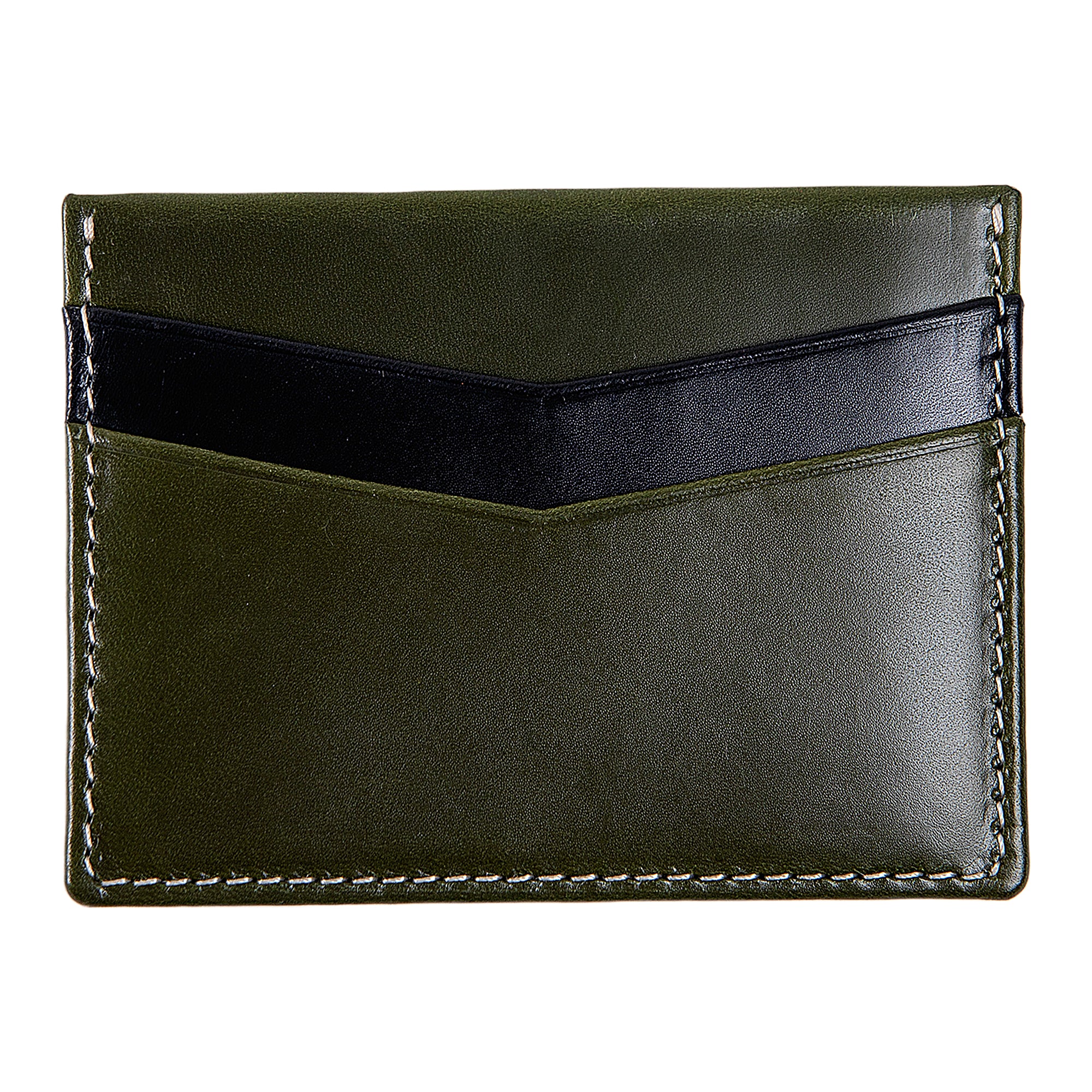 Ricky | Italian Leather Card Holder | Green & Black - Image 4