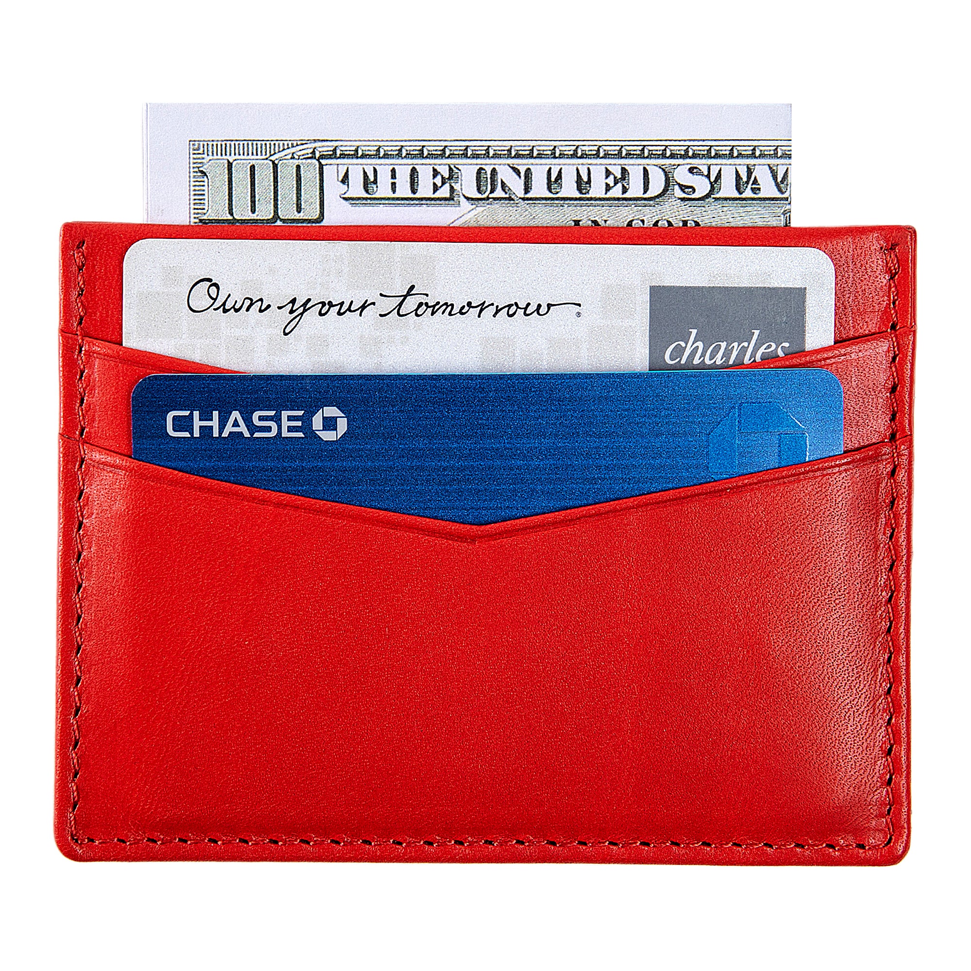 Ricky | Italian Leather Card Holder | Red - Image 5