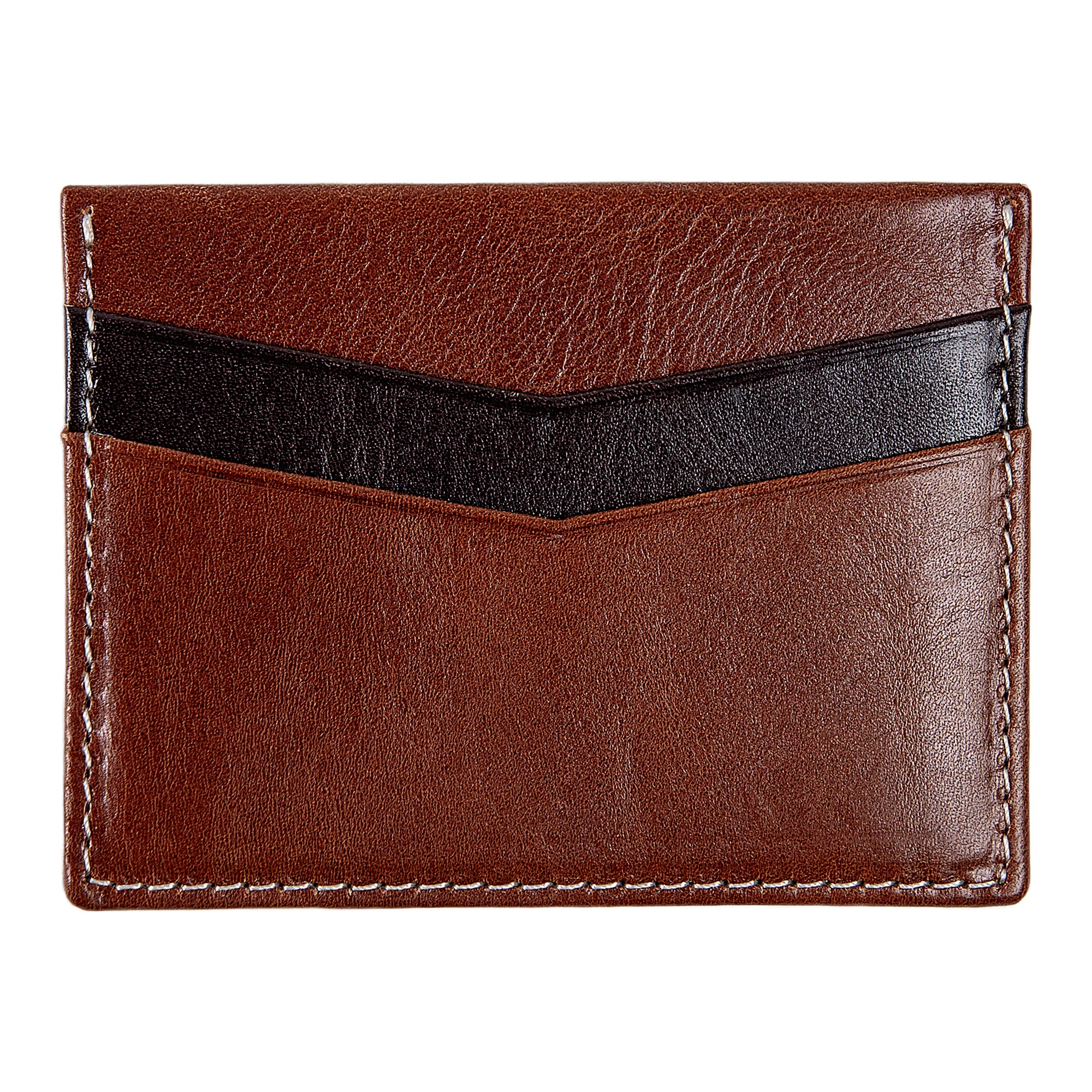 Ricky | Italian Leather Card Holder | Rum & Dark Brown - Image 4