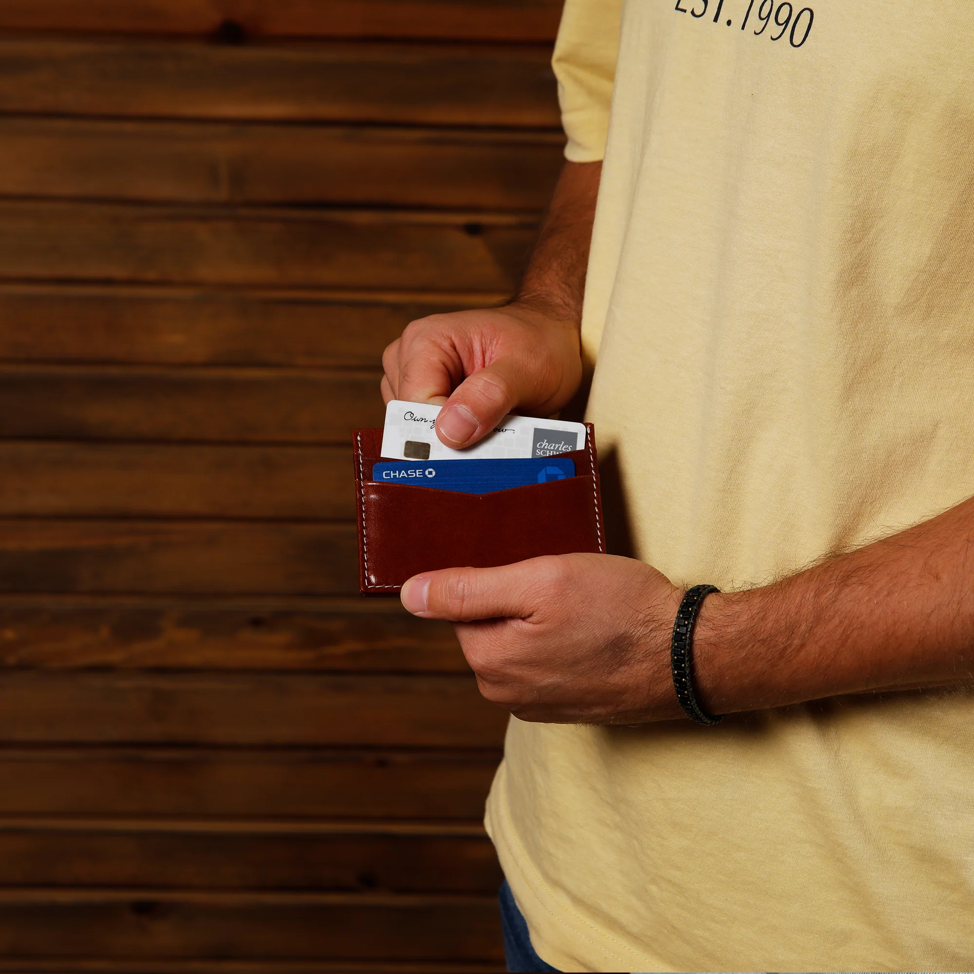 Ricky | Italian Leather Card Holder | Rum - Image 3