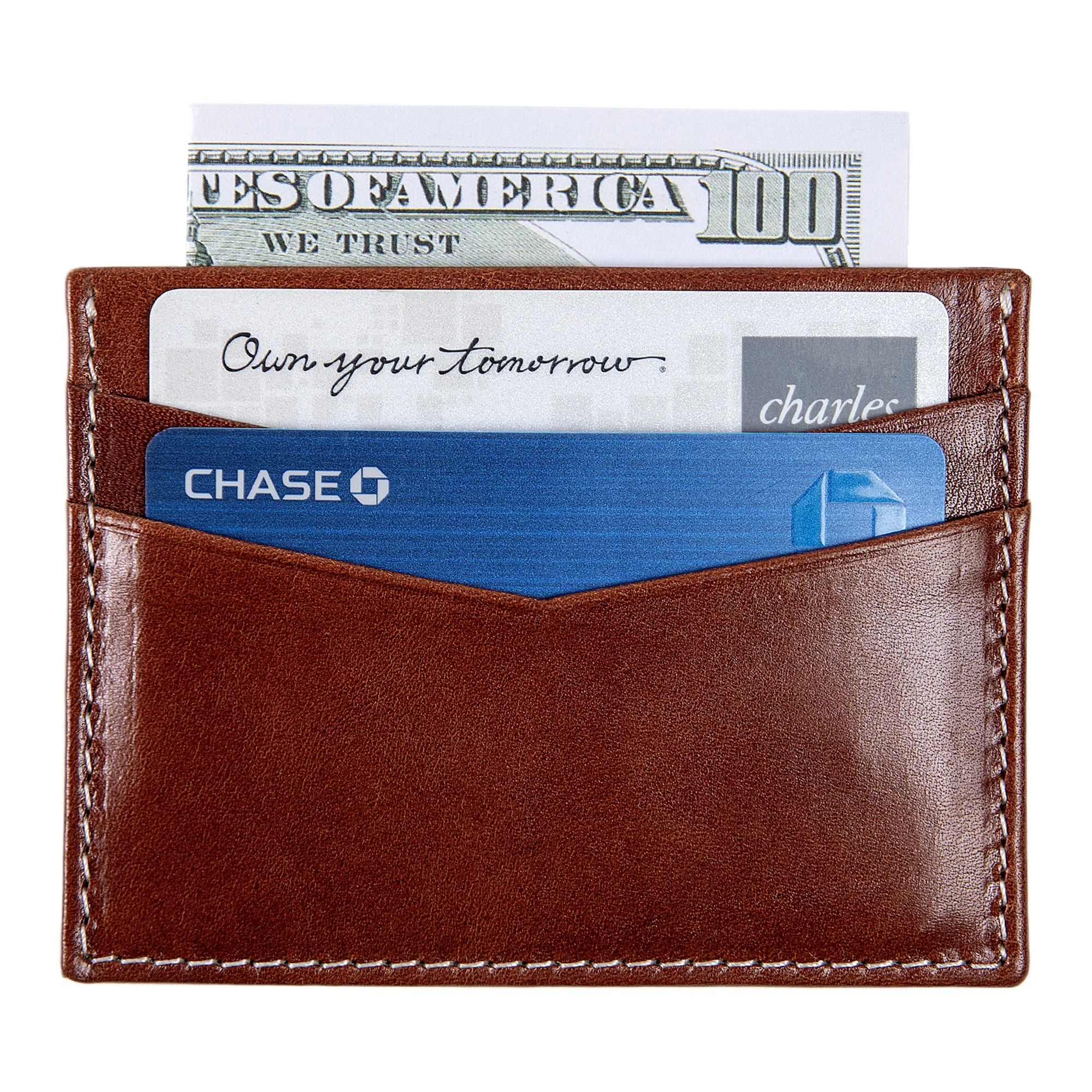 Ricky | Italian Leather Card Holder | Rum - Image 5