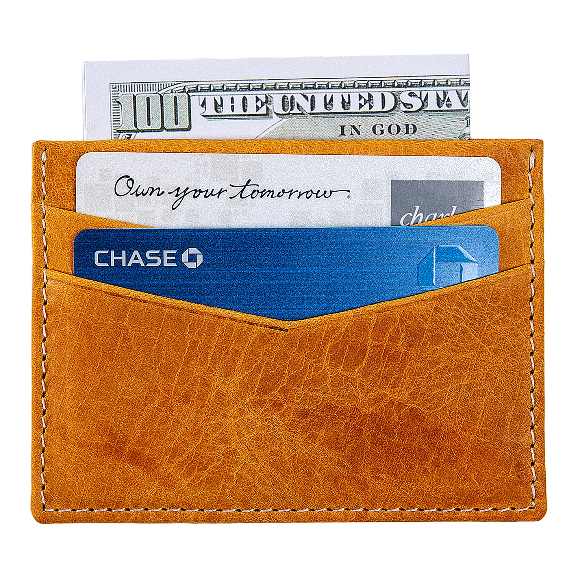 Ricky | Italian Leather Card Holder | Yellow - Image 5
