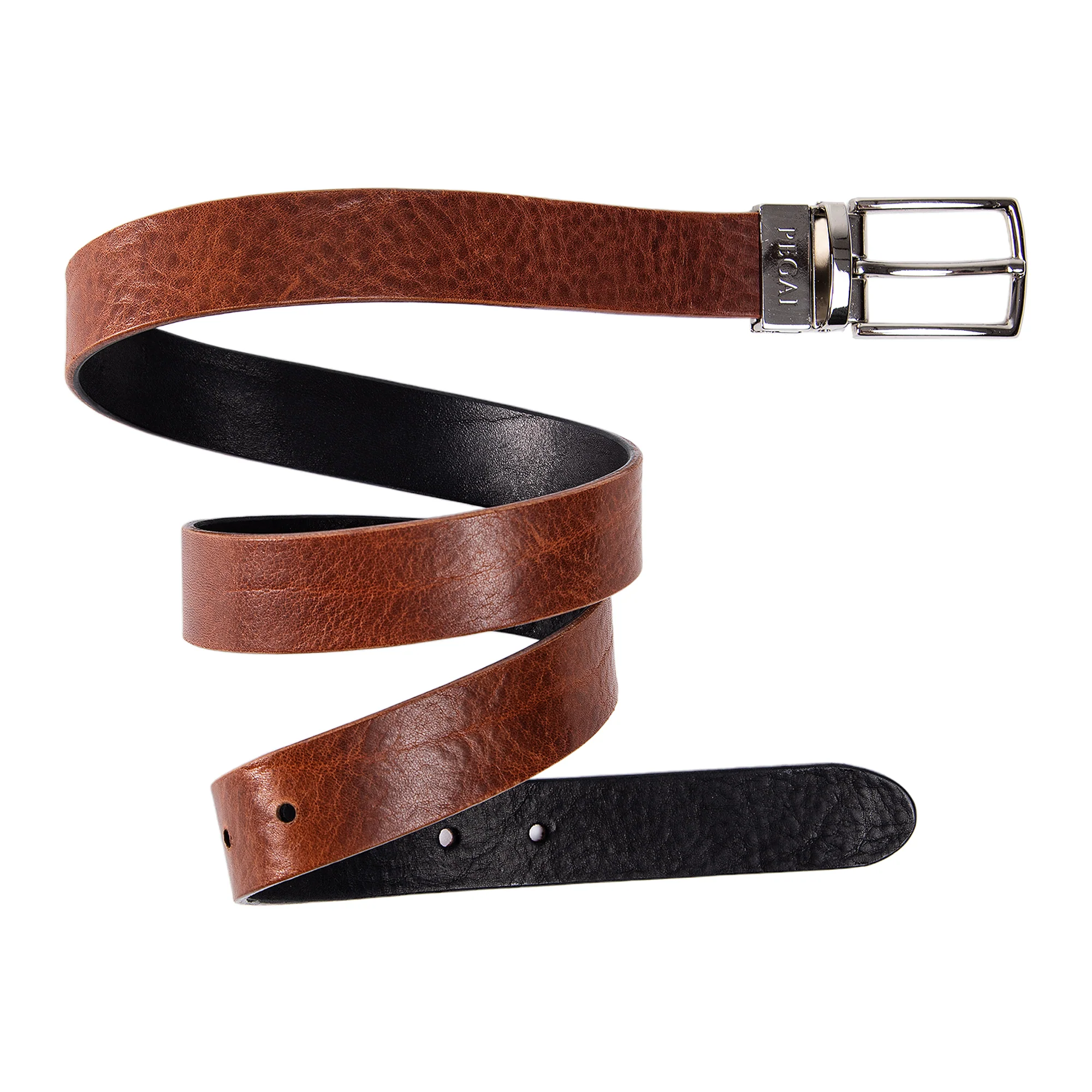 Ryan | Two-in-One Reversible Leather Belt | Black & Dark Brown - Image 6