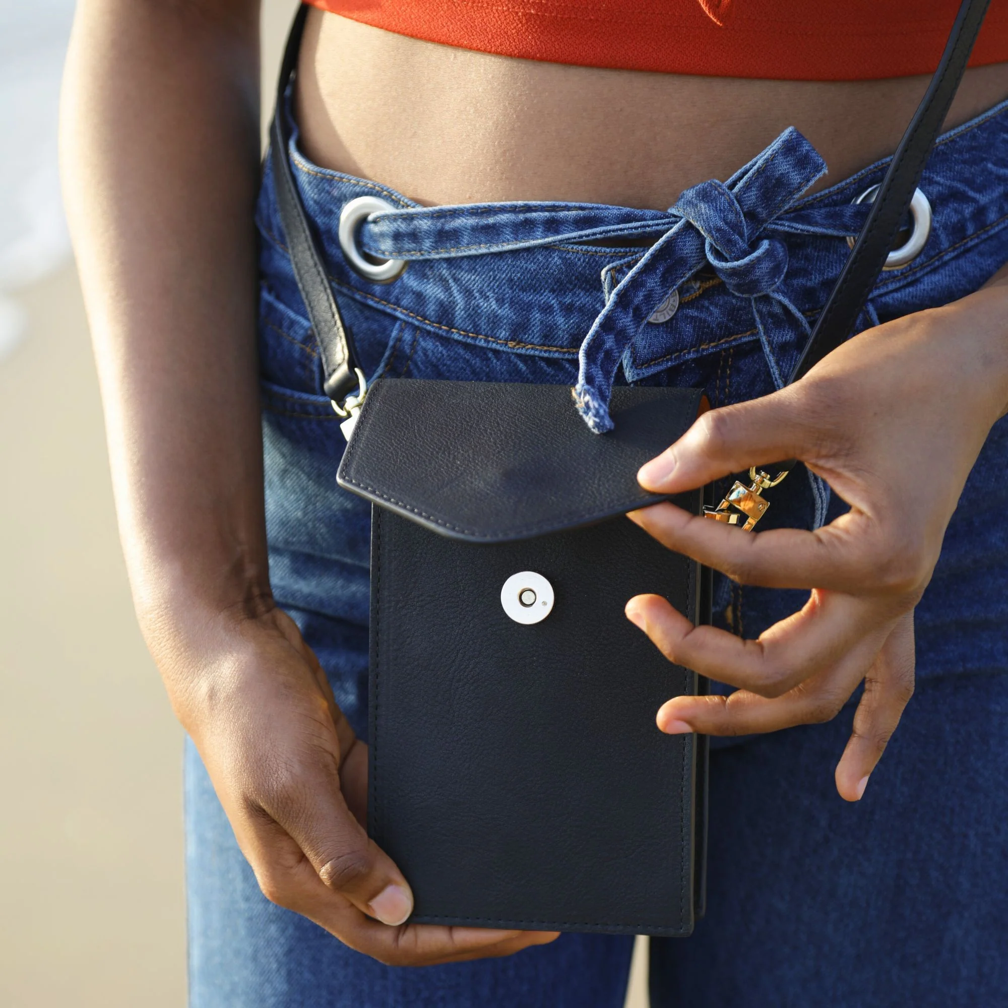 Sofia | Crossbody Cell Phone Bag | Taba Brown - Image 2