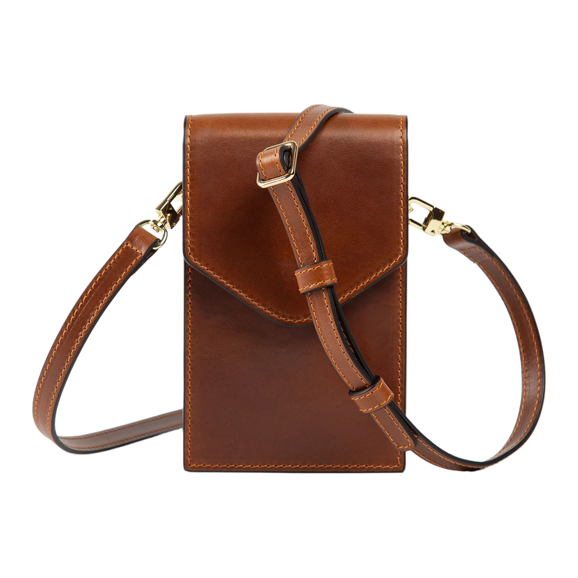 Sofia | Crossbody Cell Phone Bag | Taba Brown - Image 3