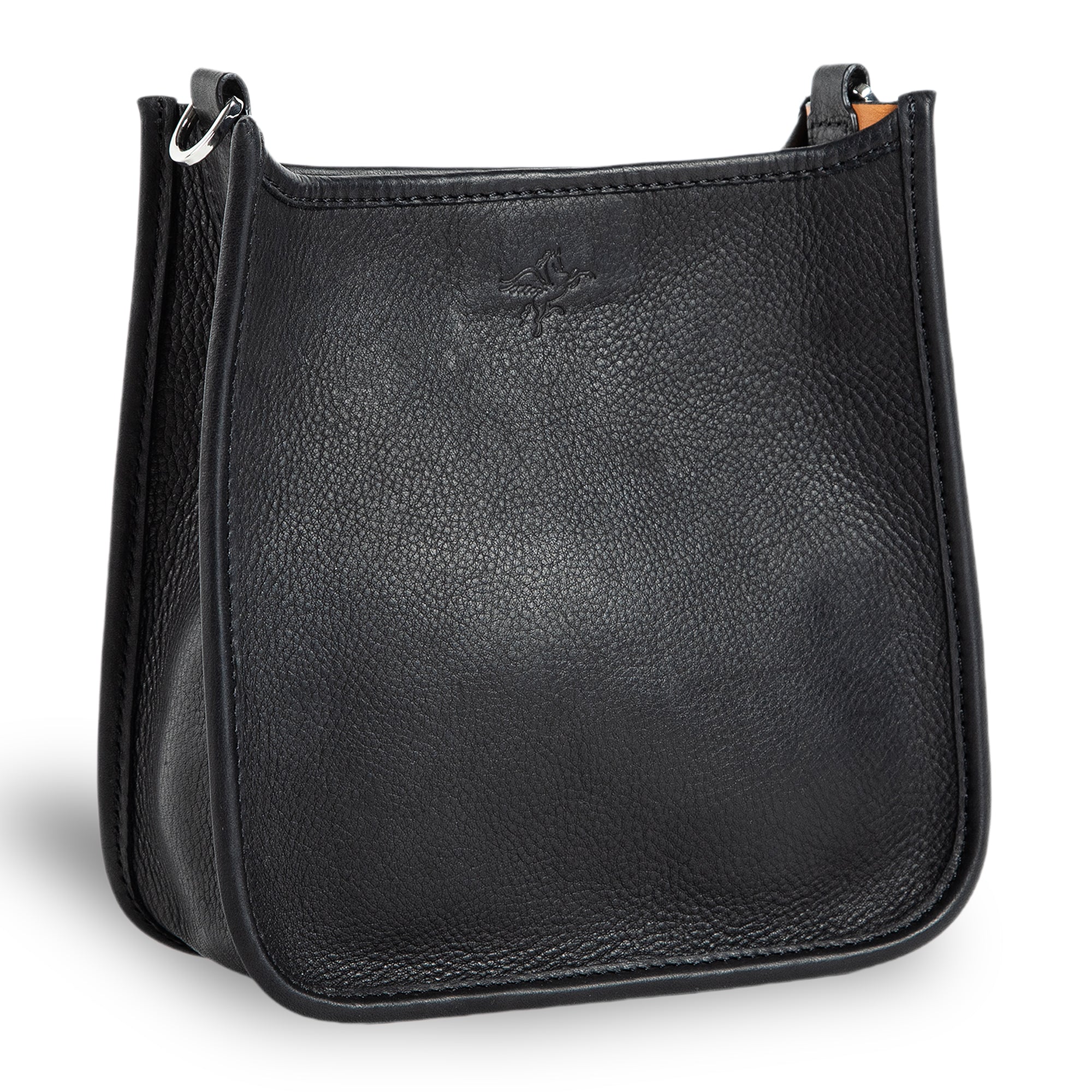 Spring | Hobo Crossbody Bag | Black w/ Silver Hardware - Image 3