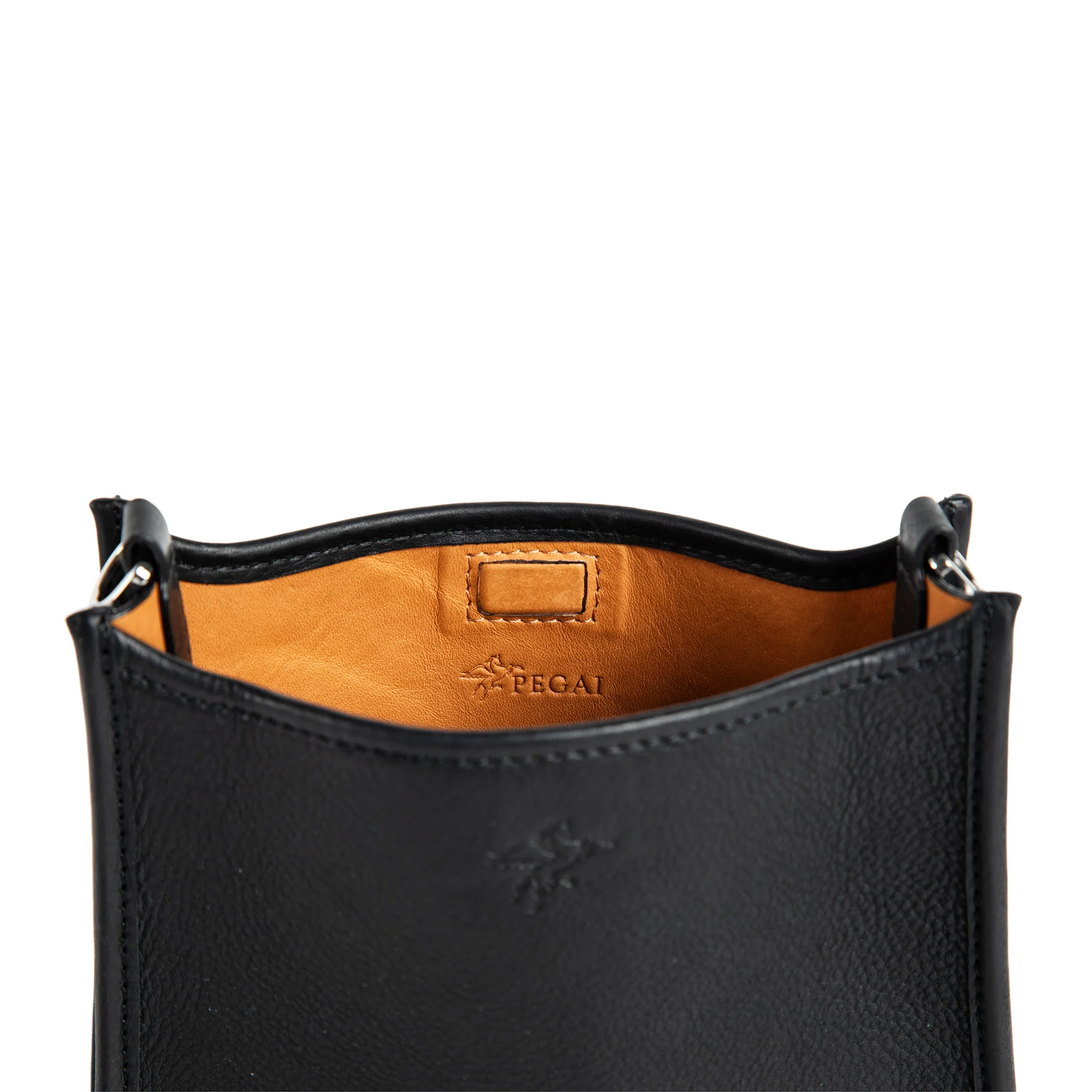 Spring | Hobo Crossbody Bag | Black w/ Silver Hardware - Image 5