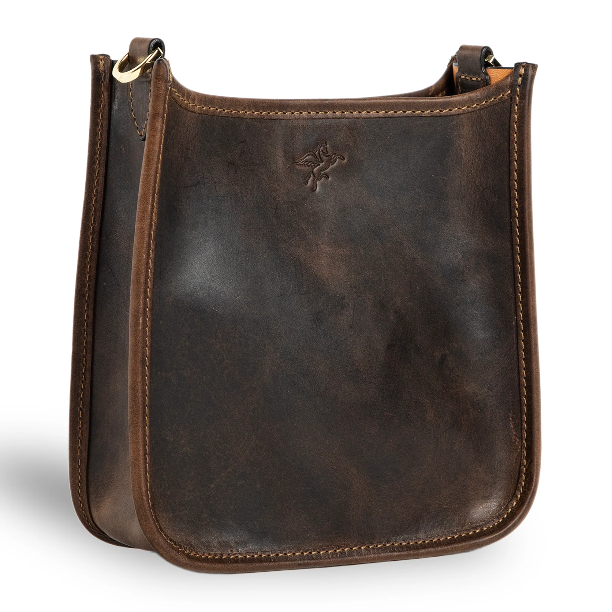 Spring | Hobo Crossbody Bag | Dark Brown w/ Gold Hardware - Image 6