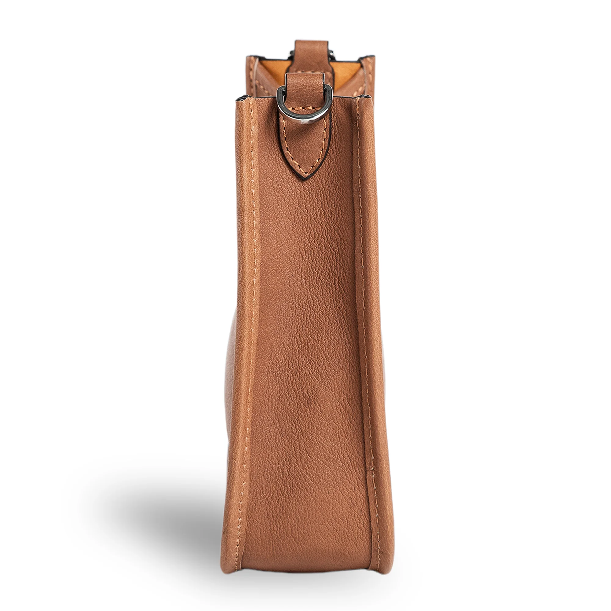 Spring | Hobo Crossbody Bag | Brown w/ Nickel Hardware - Image 3
