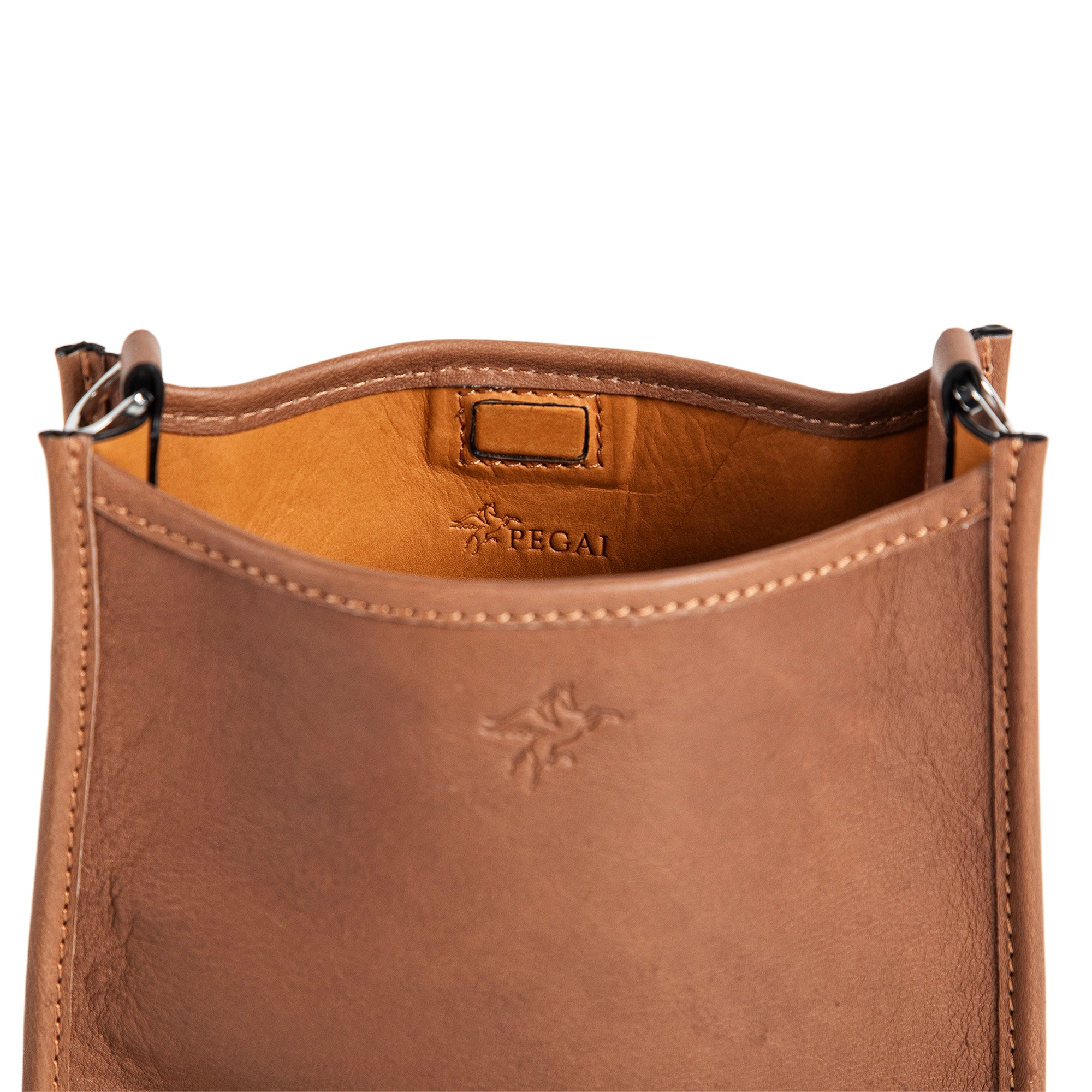Spring | Hobo Crossbody Bag | Brown w/ Nickel Hardware - Image 5