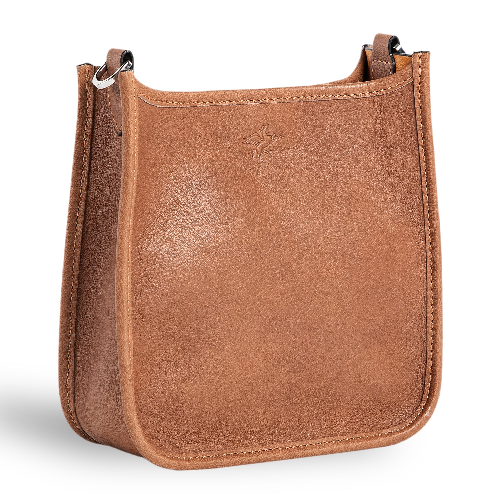 Spring | Hobo Crossbody Bag | Brown w/ Nickel Hardware - Image 6