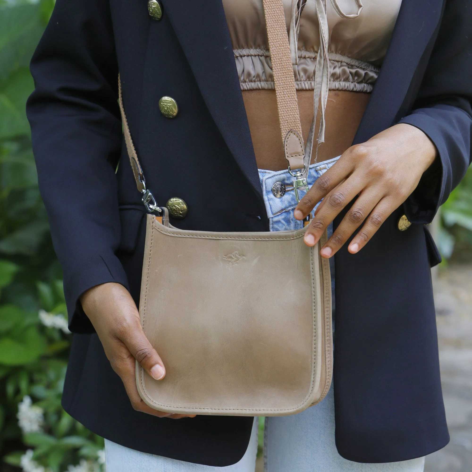 Spring | Hobo Crossbody Bag | Taba Brown w/ Gold Hardware - Image 2