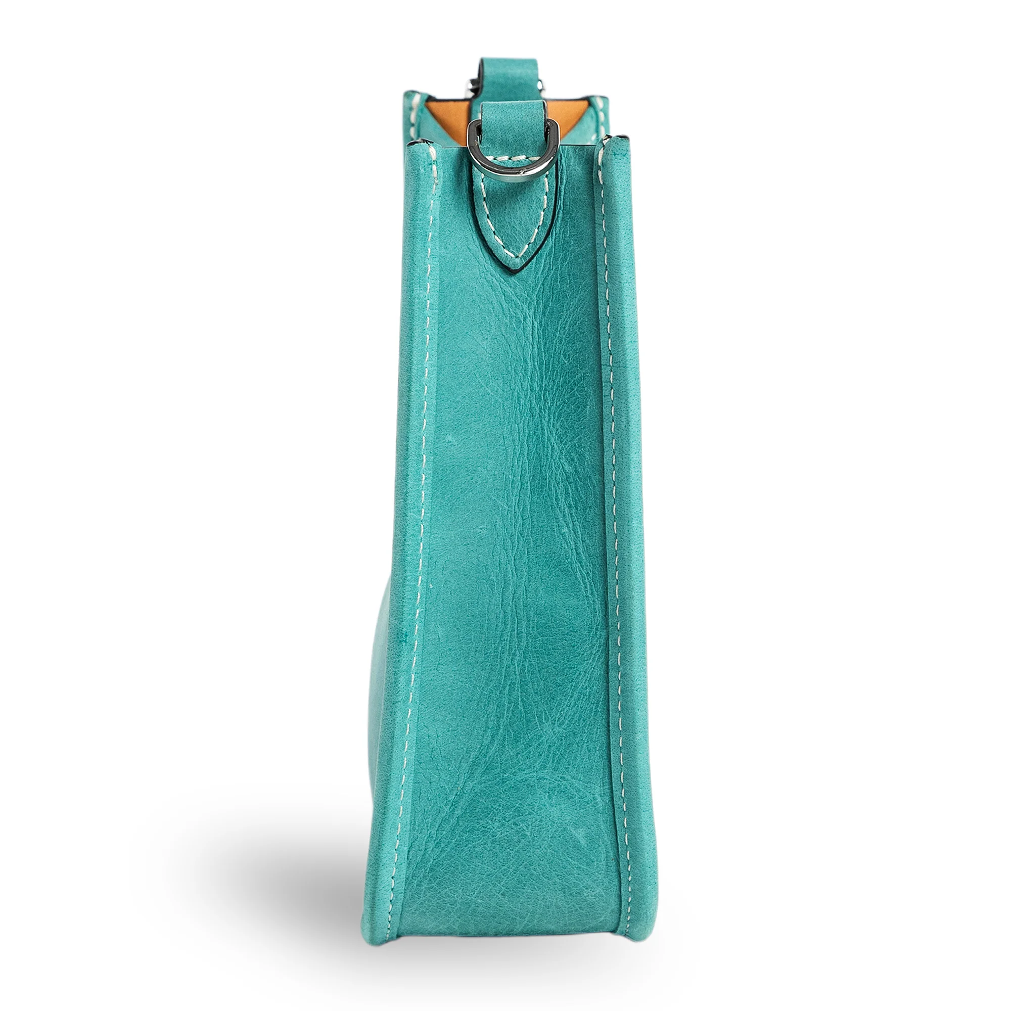 Spring | Hobo Crossbody Bag | Turquoise w/ Nickel Hardware - Image 3