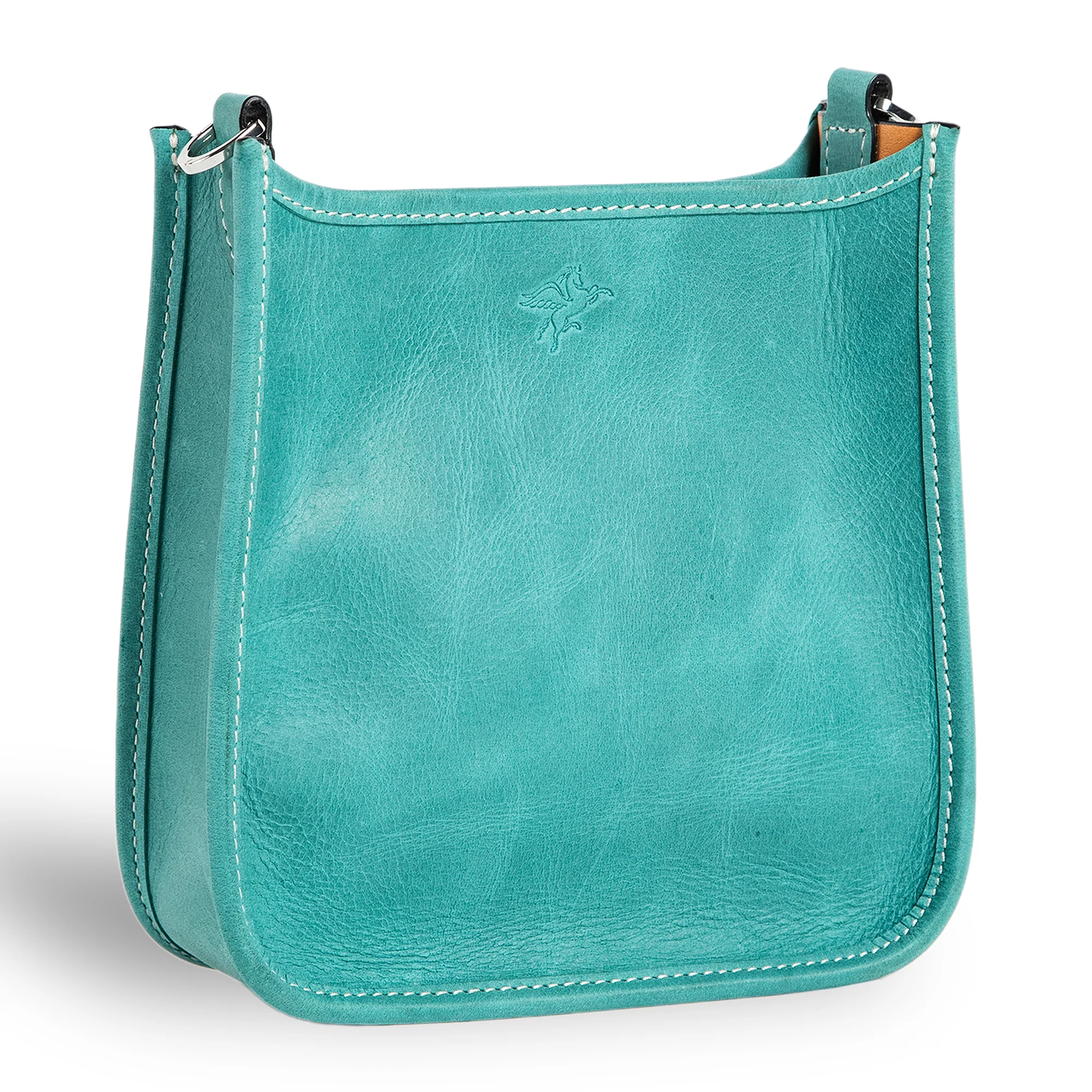 Spring | Hobo Crossbody Bag | Turquoise w/ Nickel Hardware - Image 6