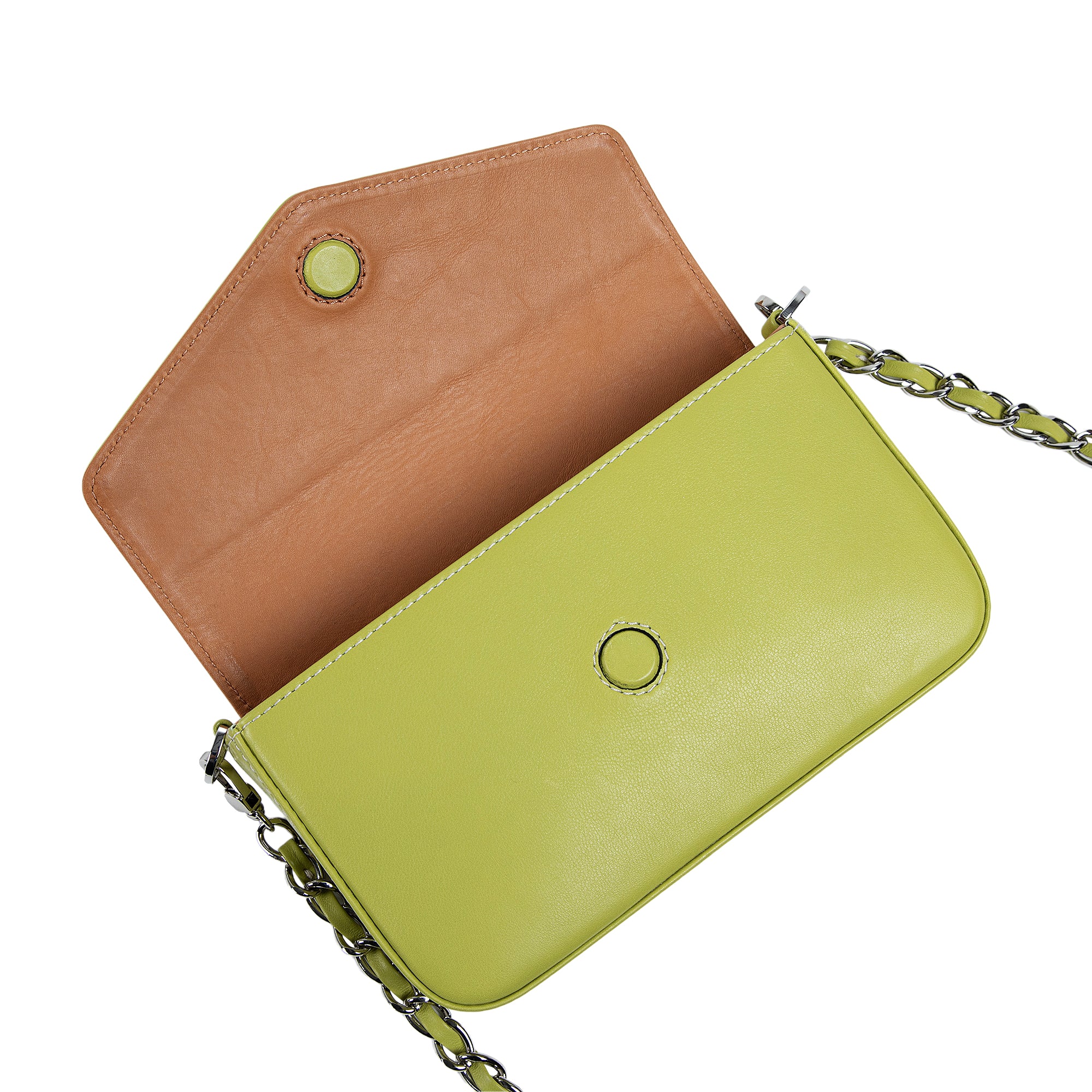 Viola | Clutch Crossbody Bag w/ Slim Wallet | Lime - Image 6