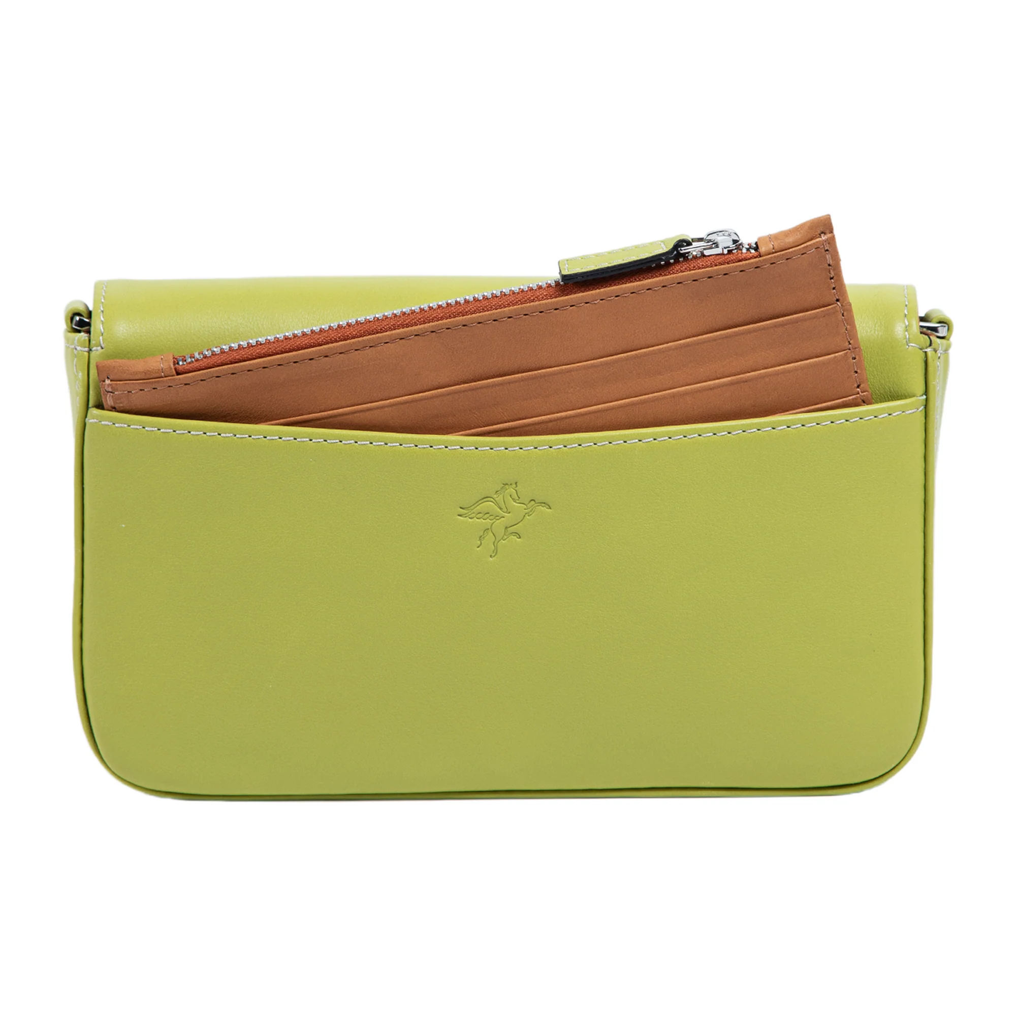 Viola | Clutch Crossbody Bag w/ Slim Wallet | Lime - Image 7