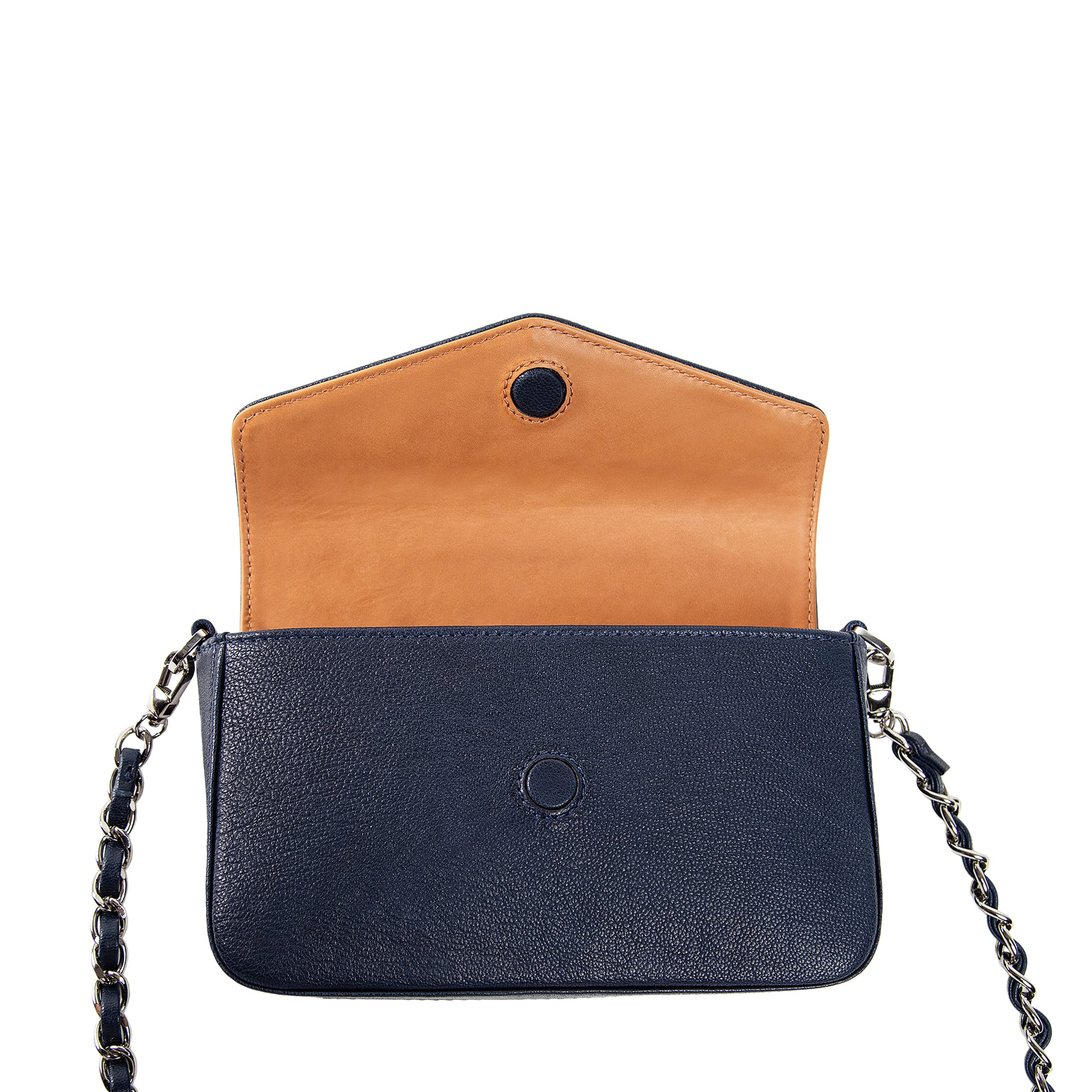Viola | Clutch Crossbody Bag w/ Slim Wallet | Navy Blue - Image 6