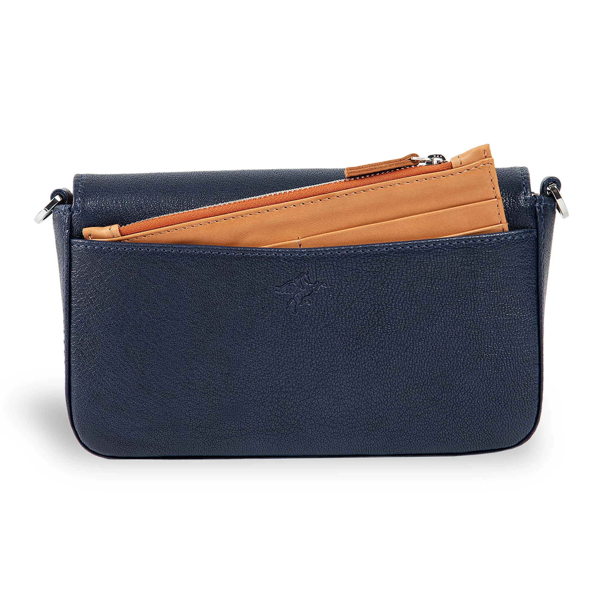 Viola | Clutch Crossbody Bag w/ Slim Wallet | Navy Blue - Image 7