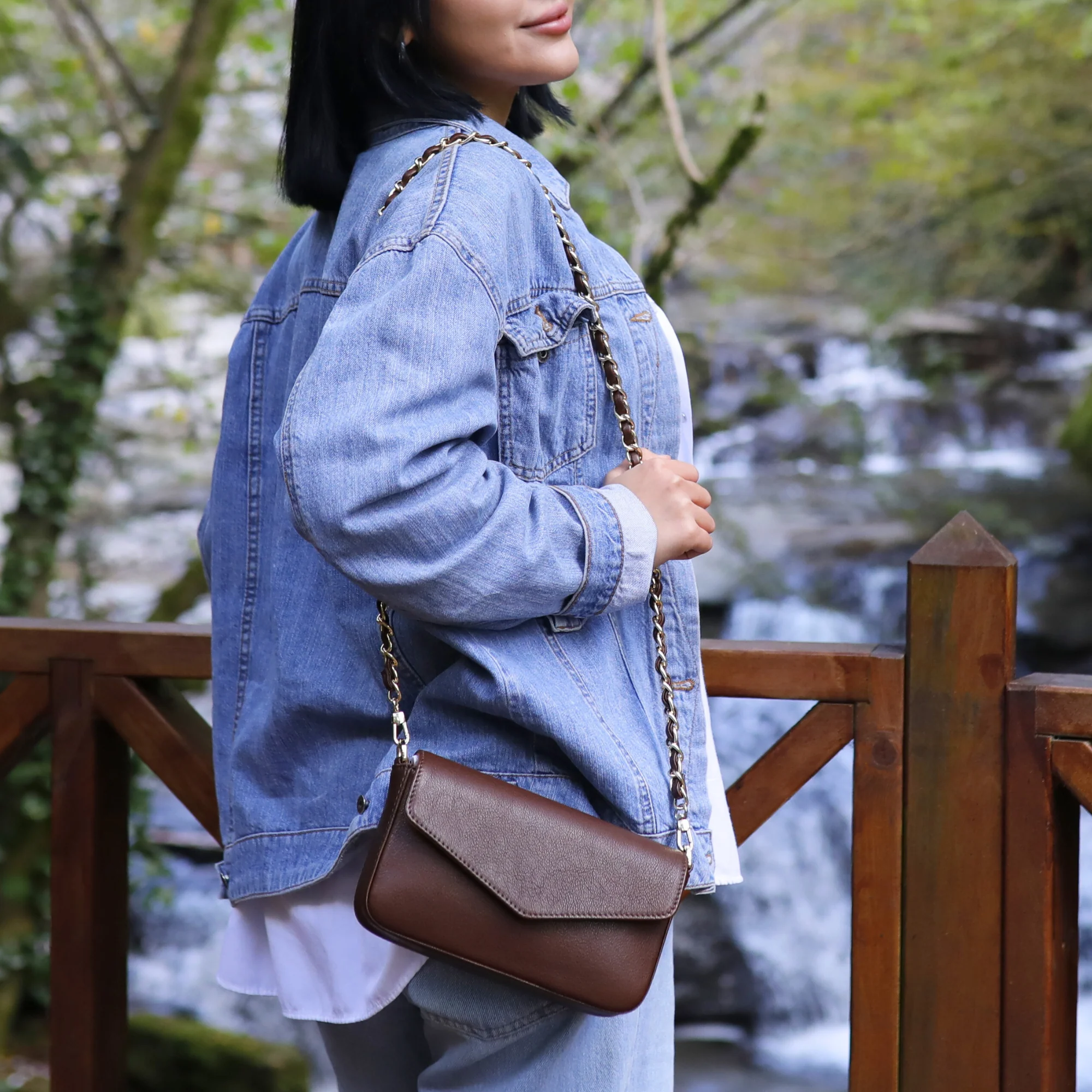 Viola | Clutch Crossbody Bag w/ Slim Wallet | Tatrus Brown - Image 2
